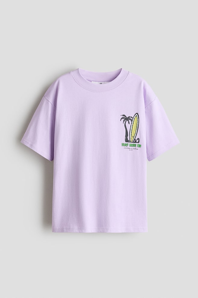 T-shirt com estampado - Lilás claro/Prancha de surf/Turquesa pó/Pranchas de surf/Preto/Tie-dye/Marfim/Bola de futebol/Cinzento escuro/Tie-dye/Azul escuro/NY - 1
