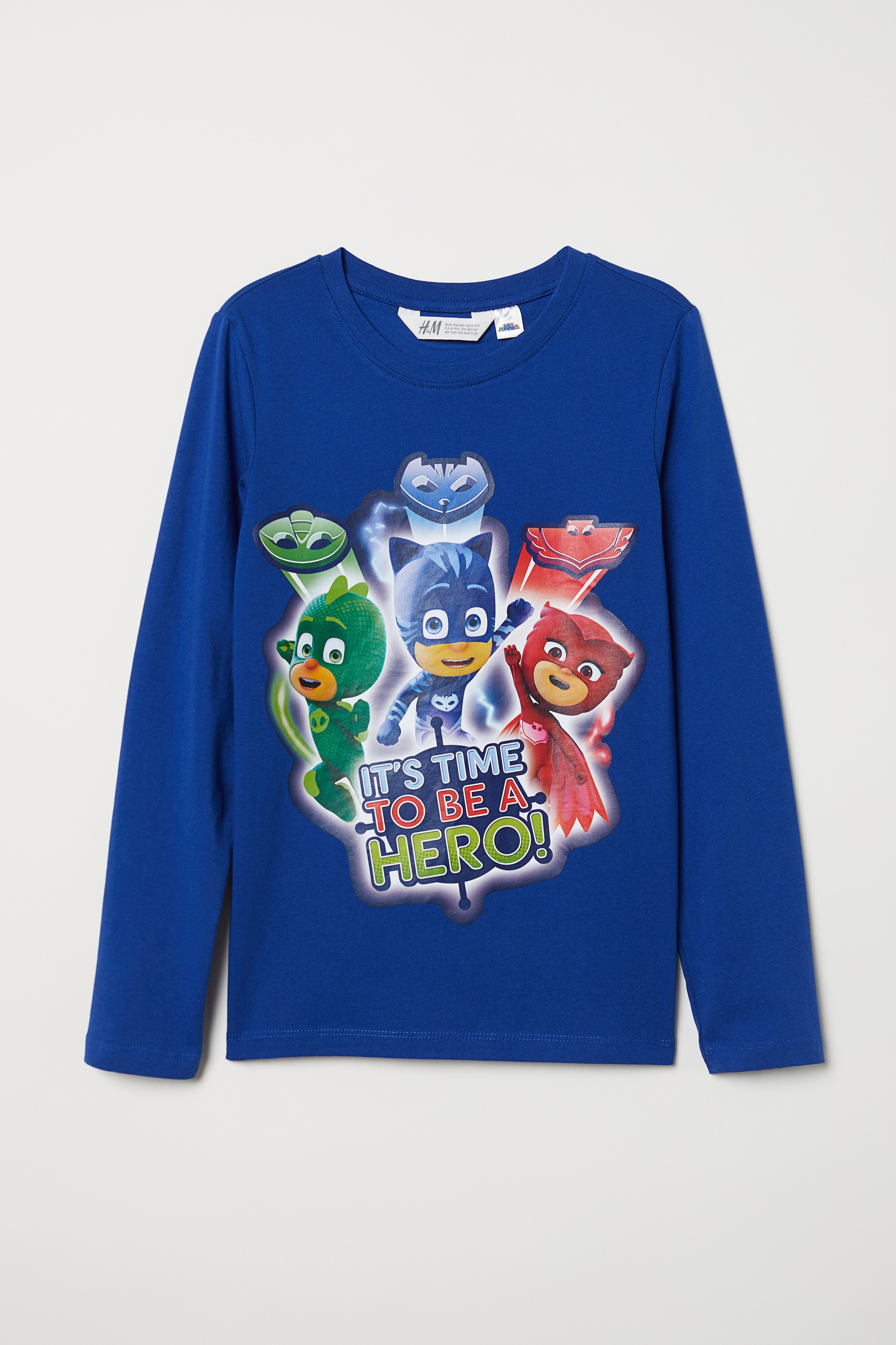 Printed jersey top - Blue/PJ Masks - Kids | H&M