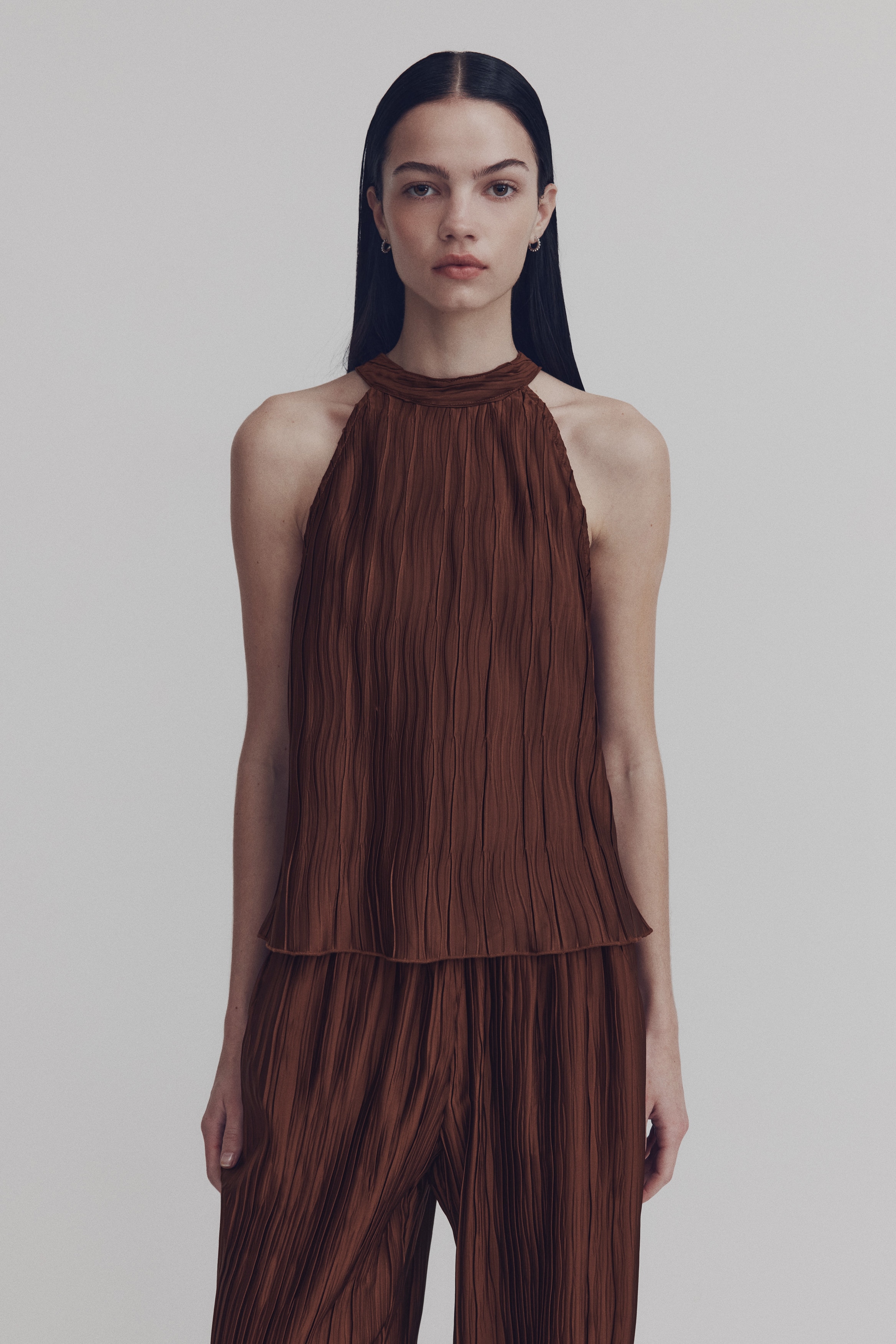 HERMÈS ブラウン ノースリーブ トップス定価70万円 29b817869f7f9f53fb3304e2758d69