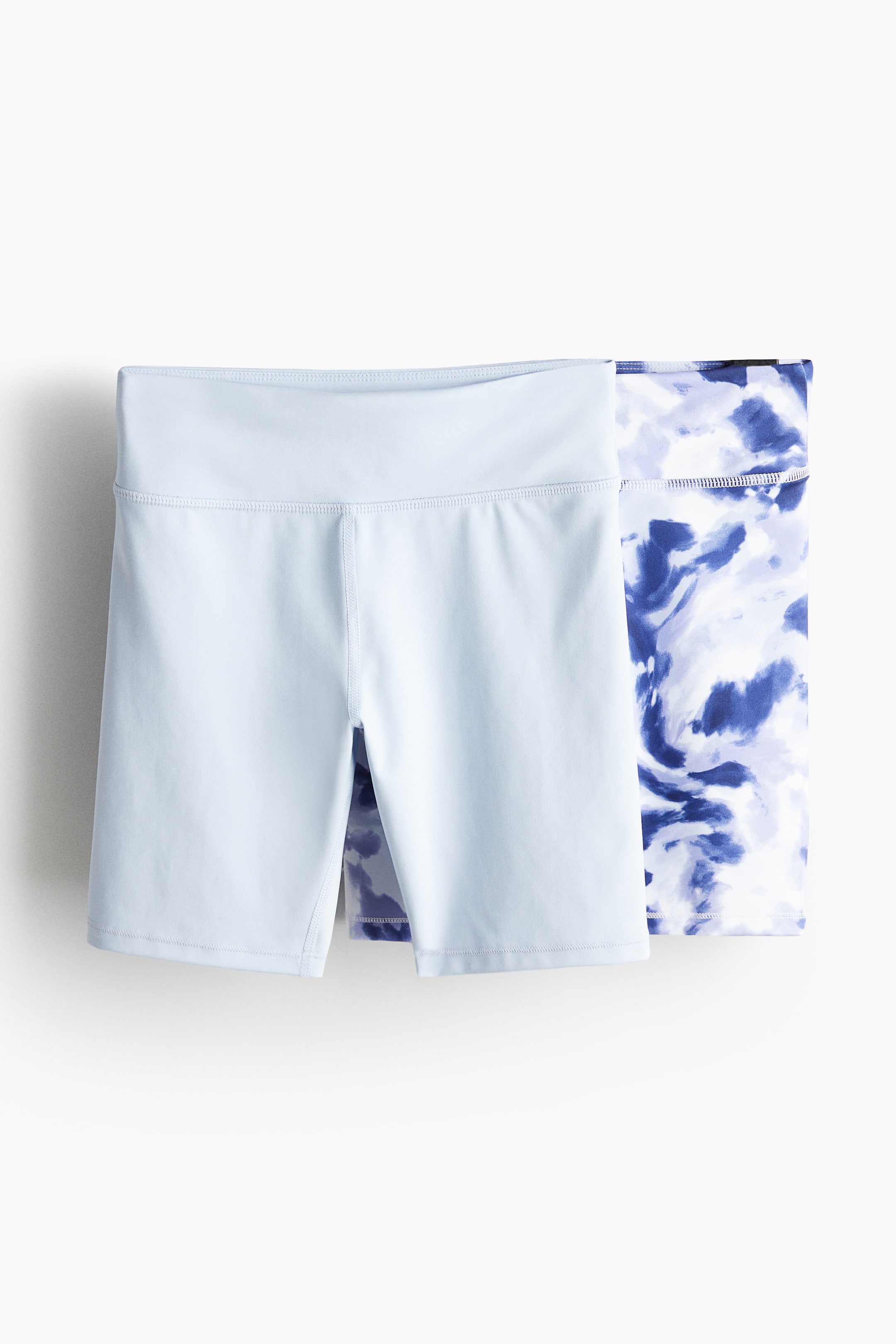 2-pack Biking Shorts in DryMove™ - Light blue/tie-dye - Kids | H&M US