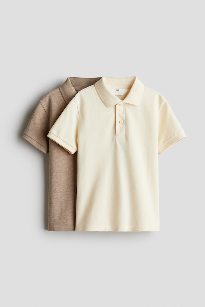 2er-Pack Poloshirts - Hellbeige/Dunkelbeige - 1