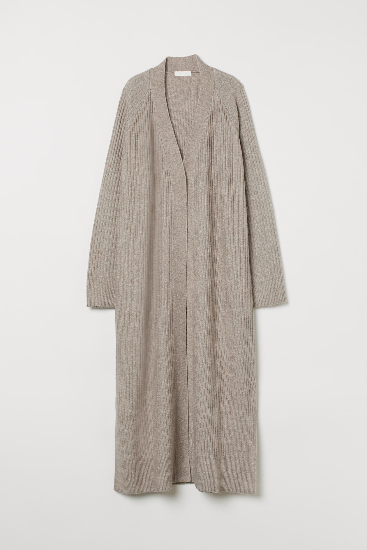 Long Cardigan - Long sleeve - Long - Taupe - Ladies | H&M US