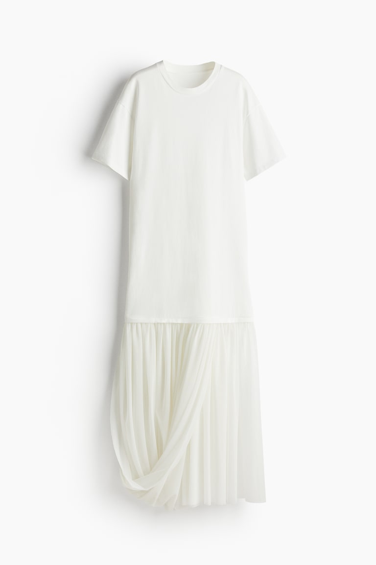 knee length dresses for ladies Long Thin White Mesh Tank Dress main image 0