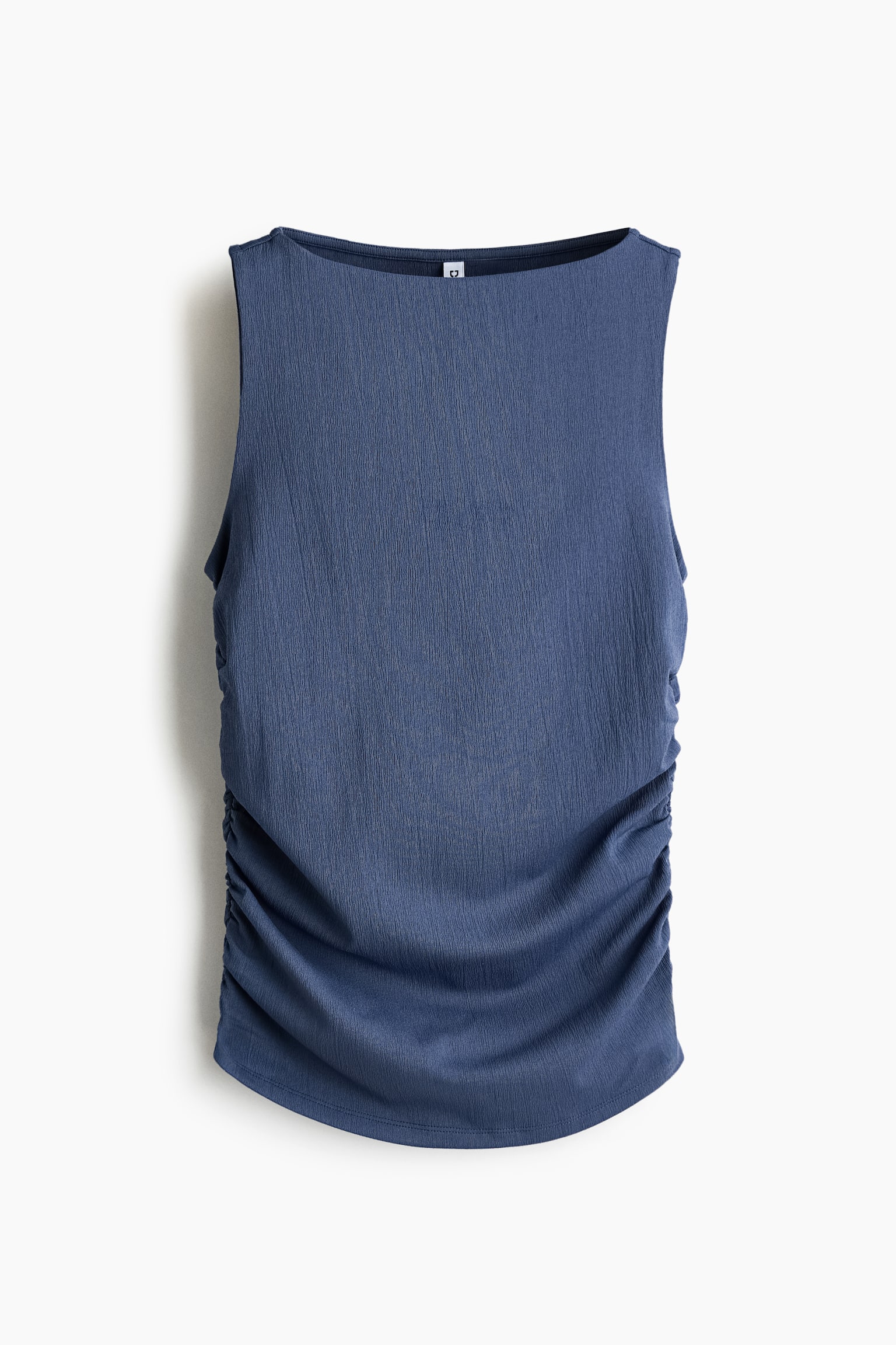 Женский топ H&M Ruched Jersey Top, цвет: Тёмный синий — фото 1