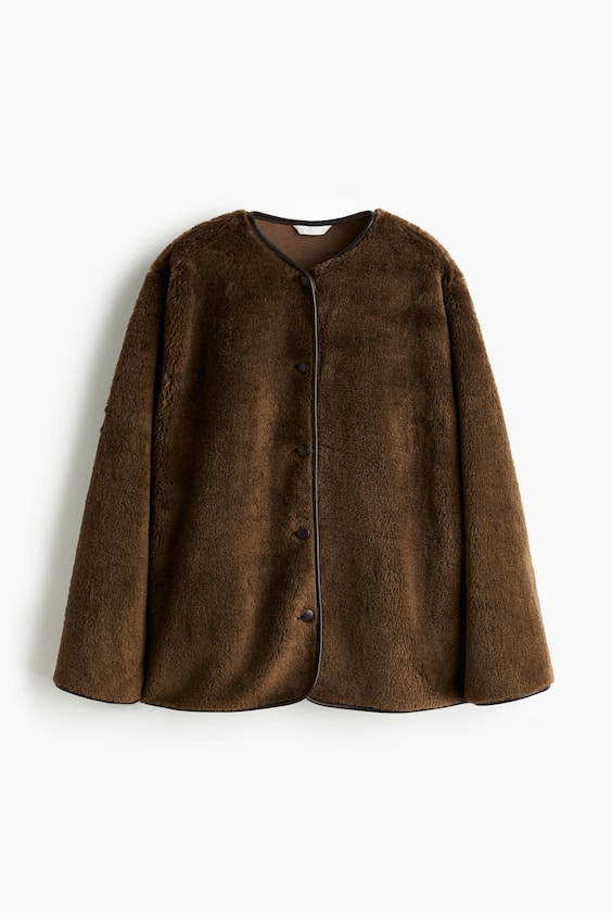 Женские куртки H&M Teddy Fleece Jacket