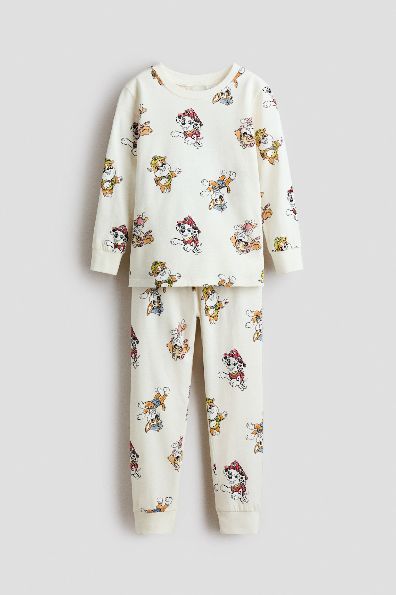 Bedruckter Baumwollpyjama - Cremefarben/Paw Patrol