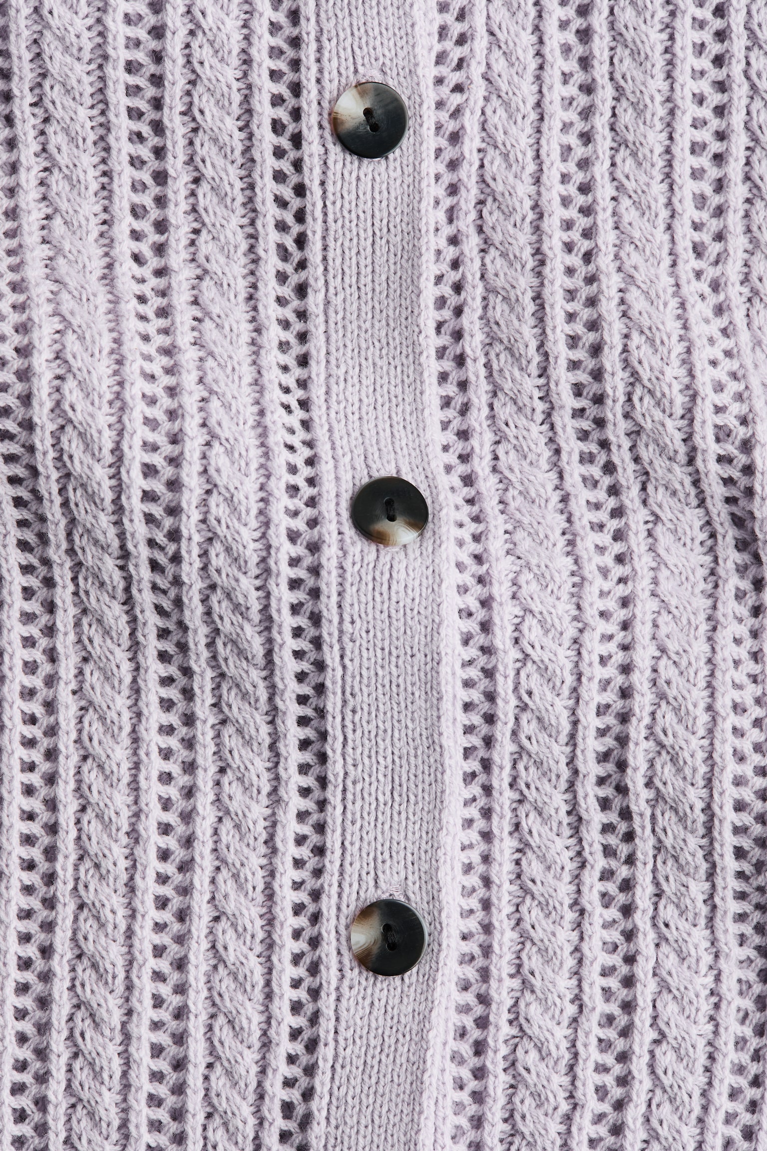 Casaco em malha pointelle - Lilás claro/Bege claro - 5