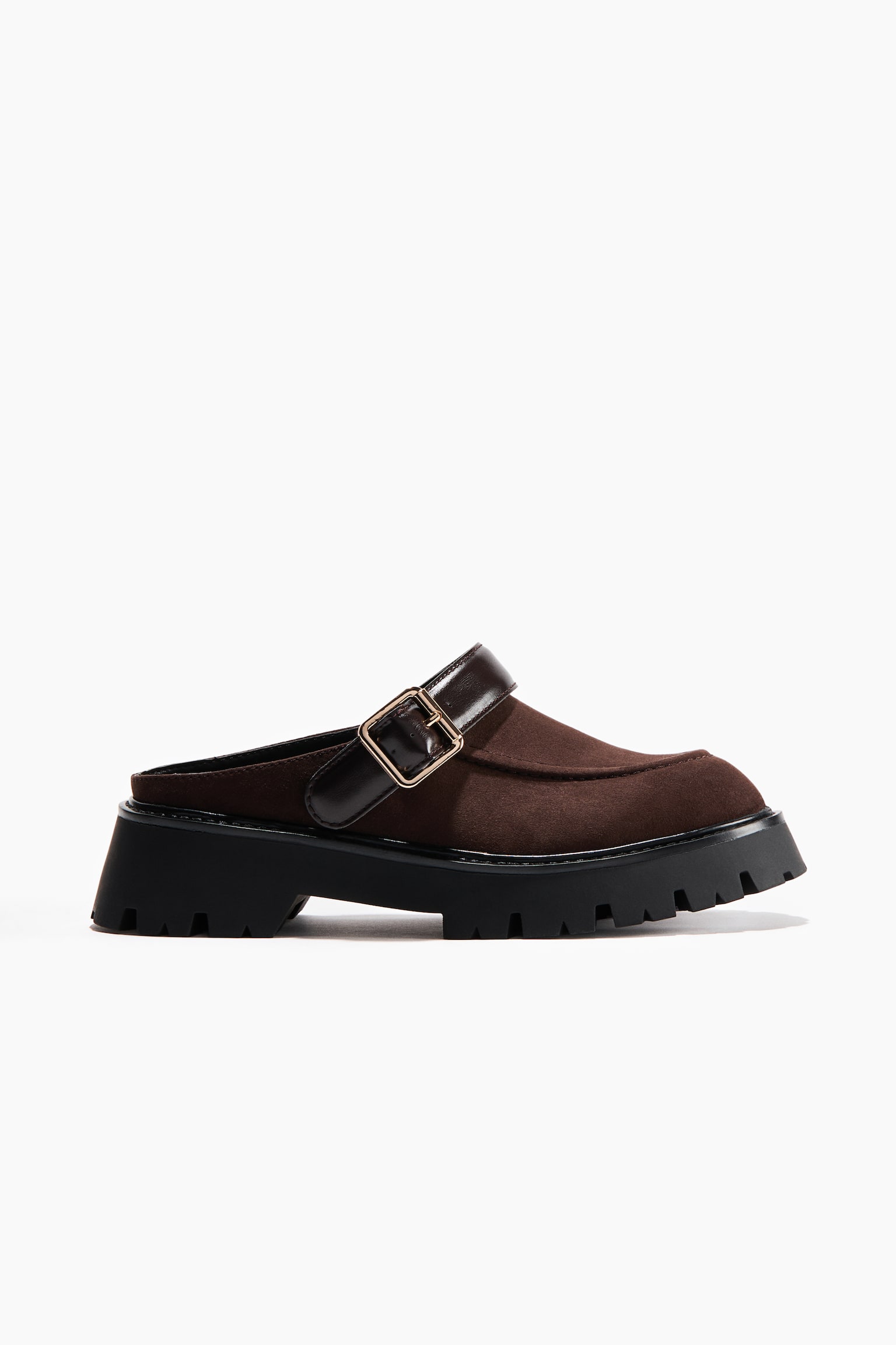 Chunky loafer mules - Dark brown - 2