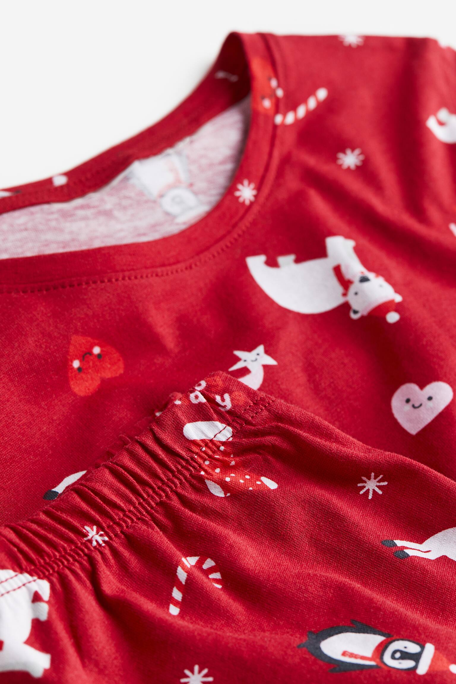 Bộ đồ ngủ jersey cotton - Màu đỏ/Gấu Bắc cực - 2