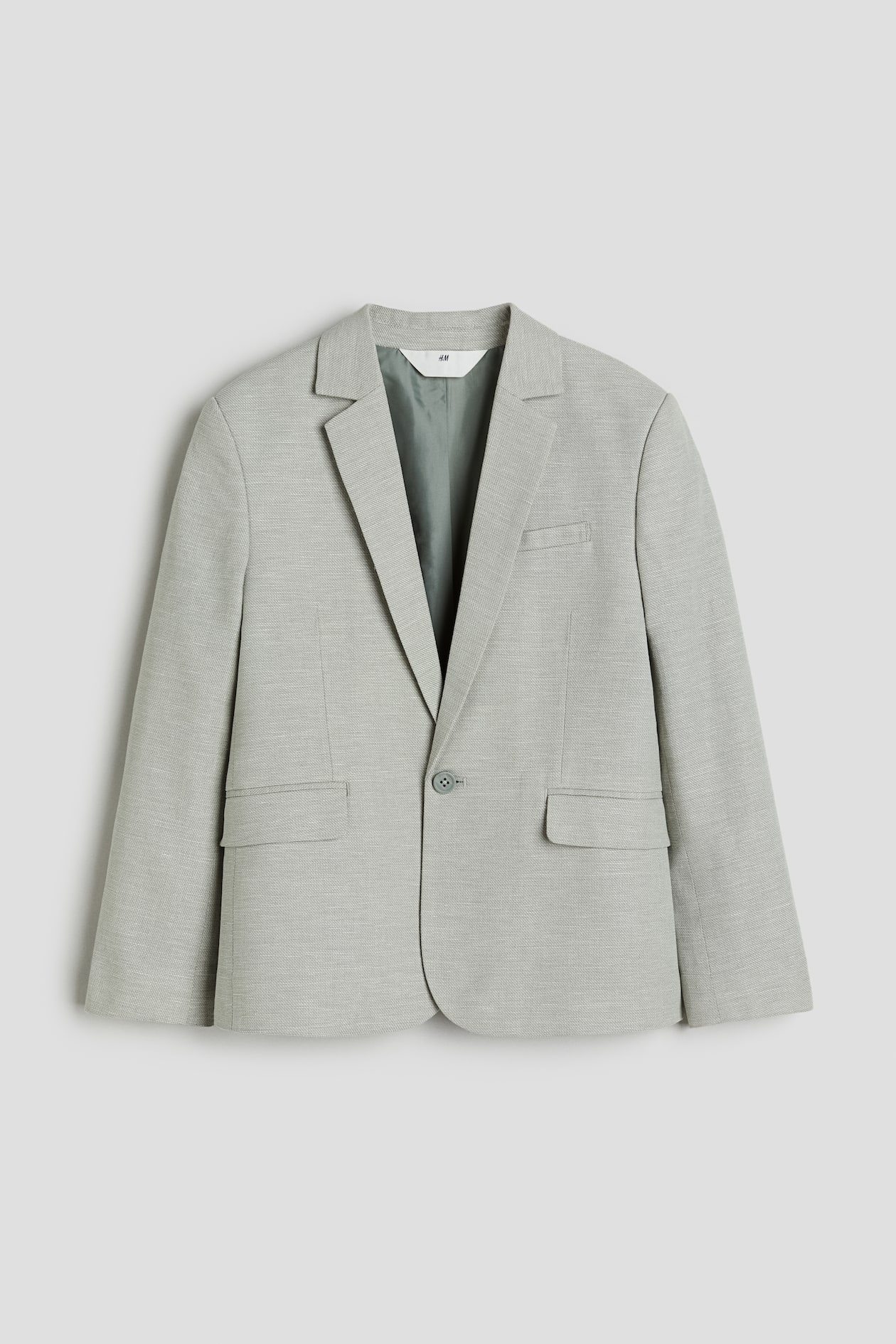 Strukturvävd kavaj - Ljus salviagrön - BARN | H&M SE
