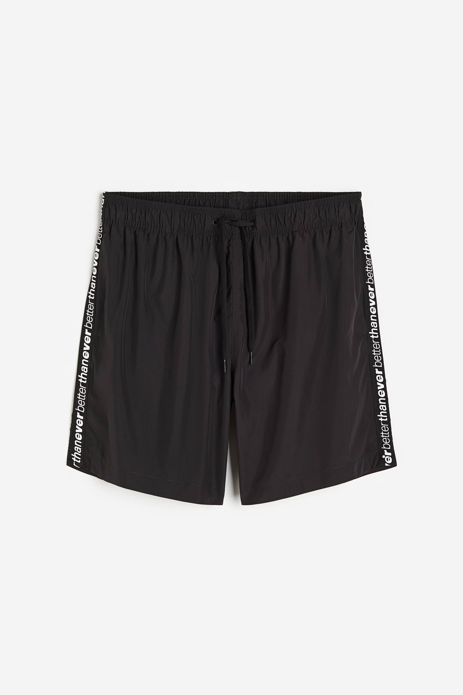 Side-stripe swim shorts - Black/Better Than Ever - 1