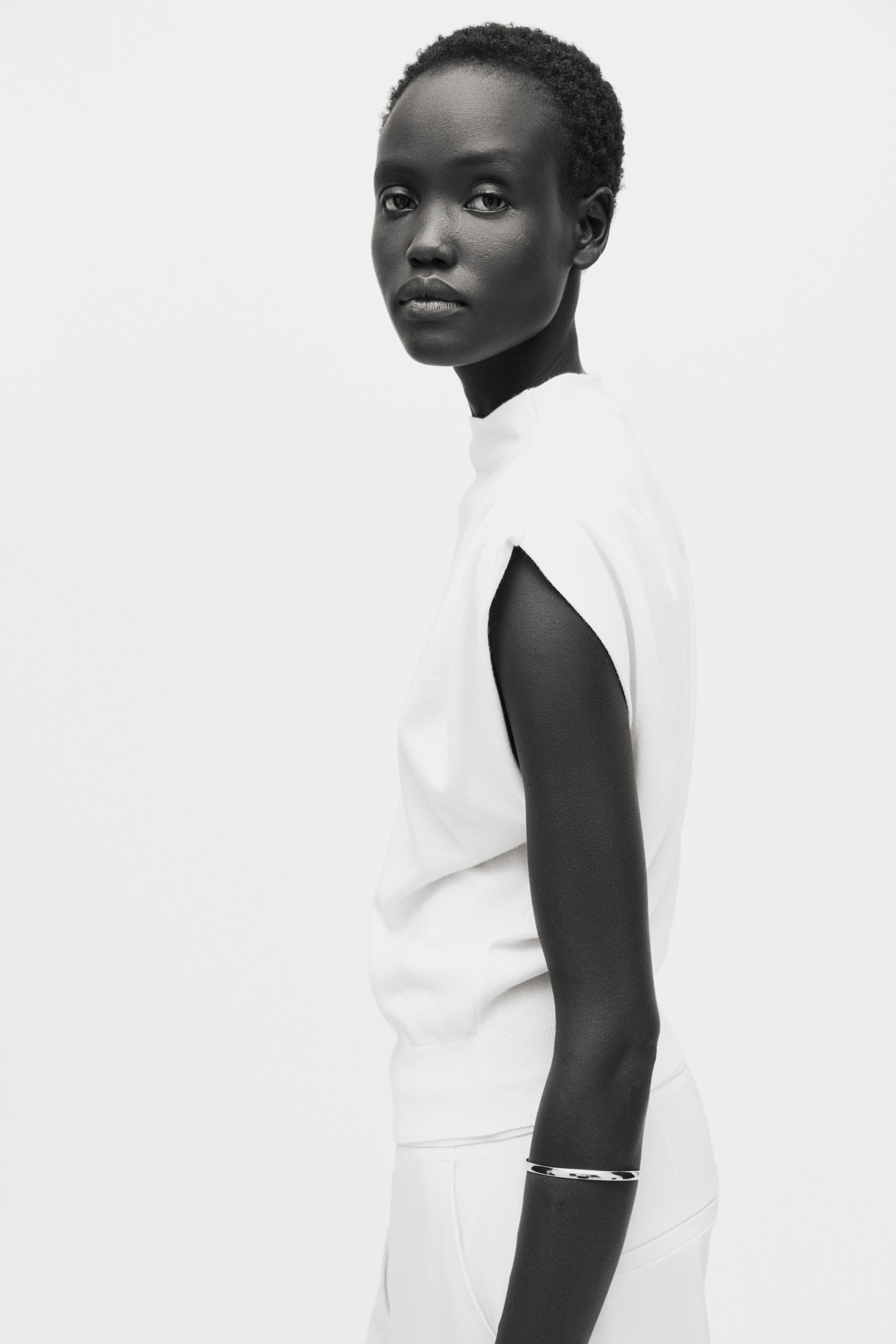 查看大圖: 精織上衣 - 淺米色 - Ladies | H&M 3