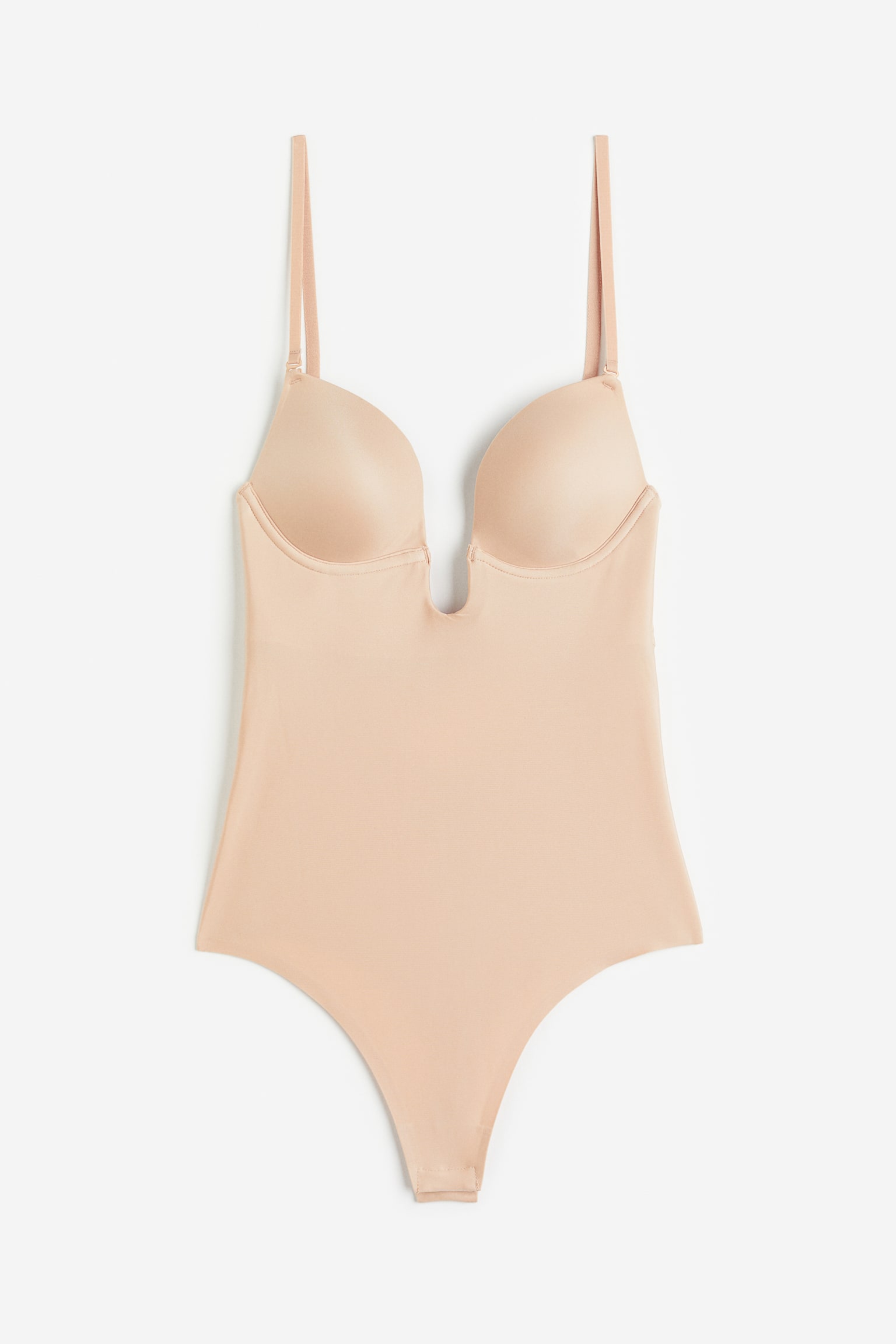 Light Shaping Push Up Bodysuit - Beige - 1