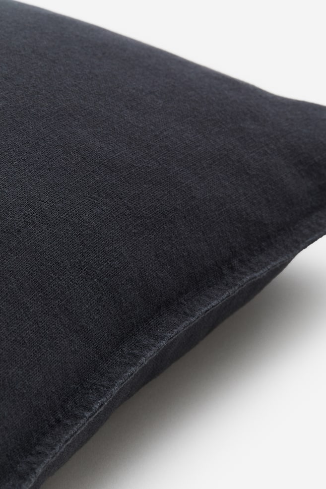 Linen-blend cushion cover - Dark grey/White/Mole/Dark khaki green/dc/dc - 2