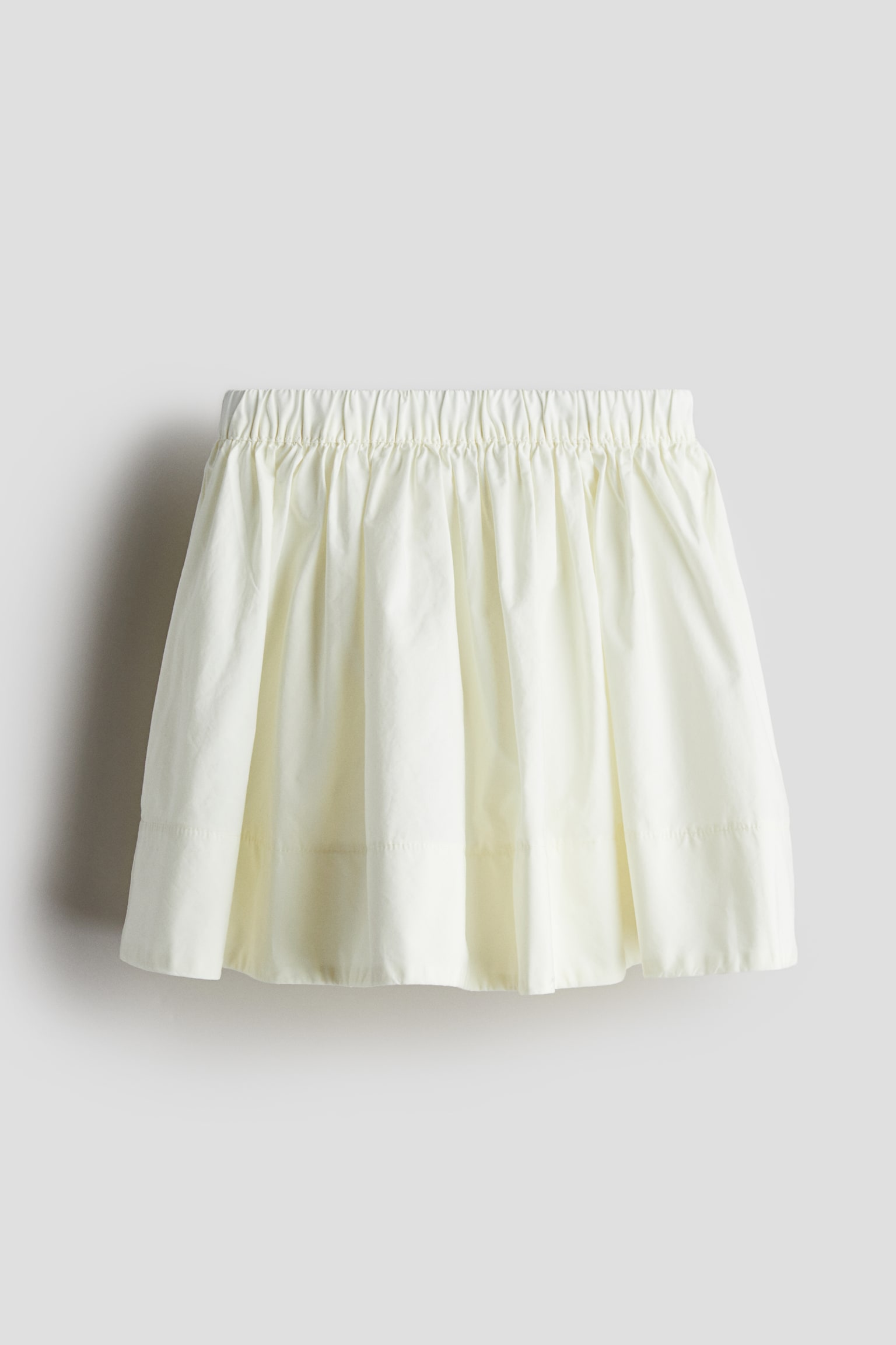 Flared cotton skirt - White/Dusty pink - 1