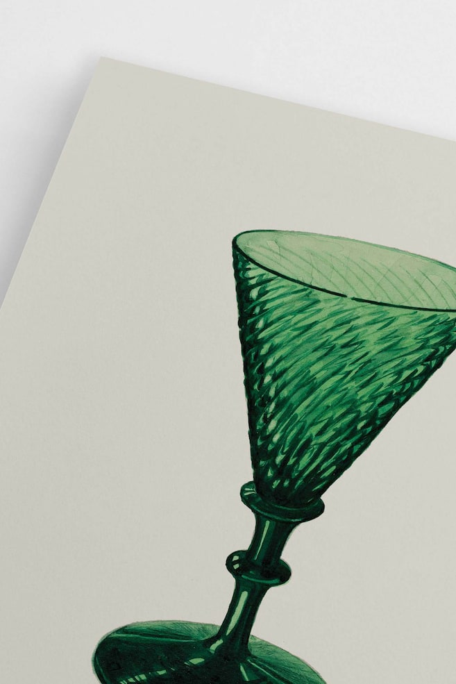 Sherry Wine Glass Poster - Green/beige - 3