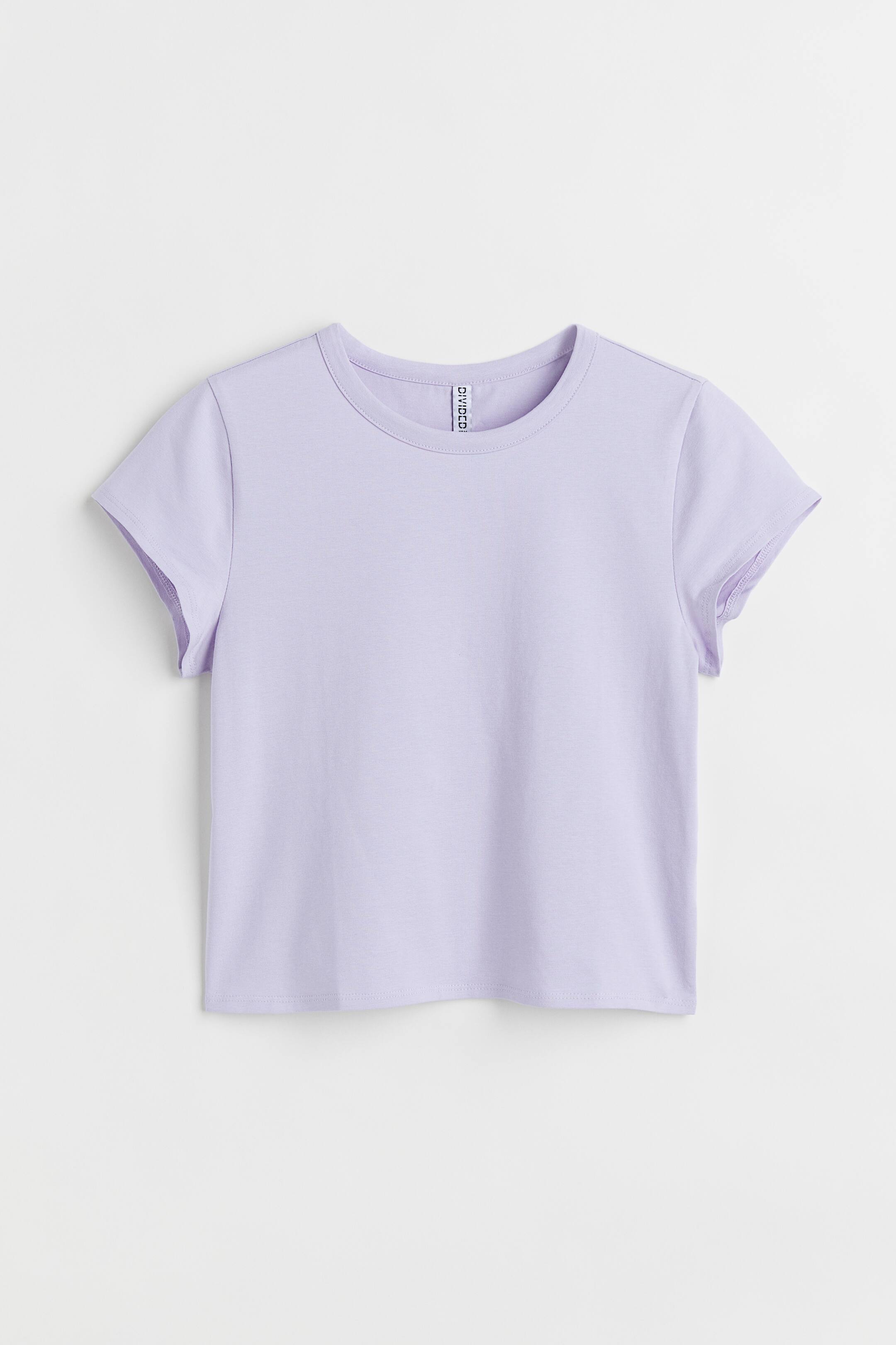查看大圖: 棉質平紋T恤 - Light purple - Ladies | H&M 1