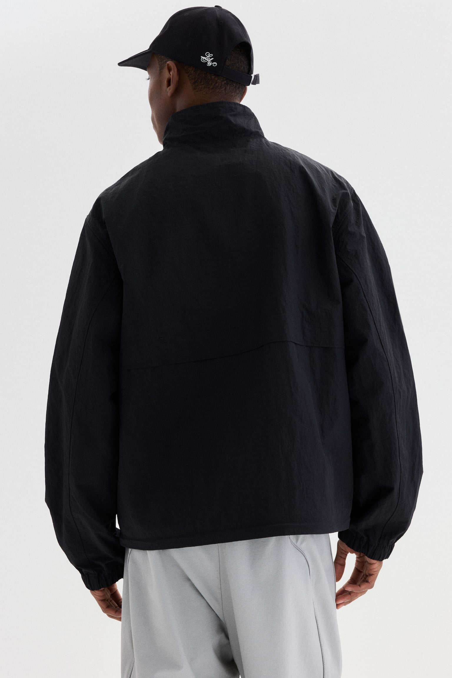 Water-repellent windbreaker - Black/Light grey - 8
