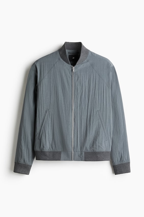 Мужские куртки H&M Regular-Fit Lyocell-Blend Bomber Jacket