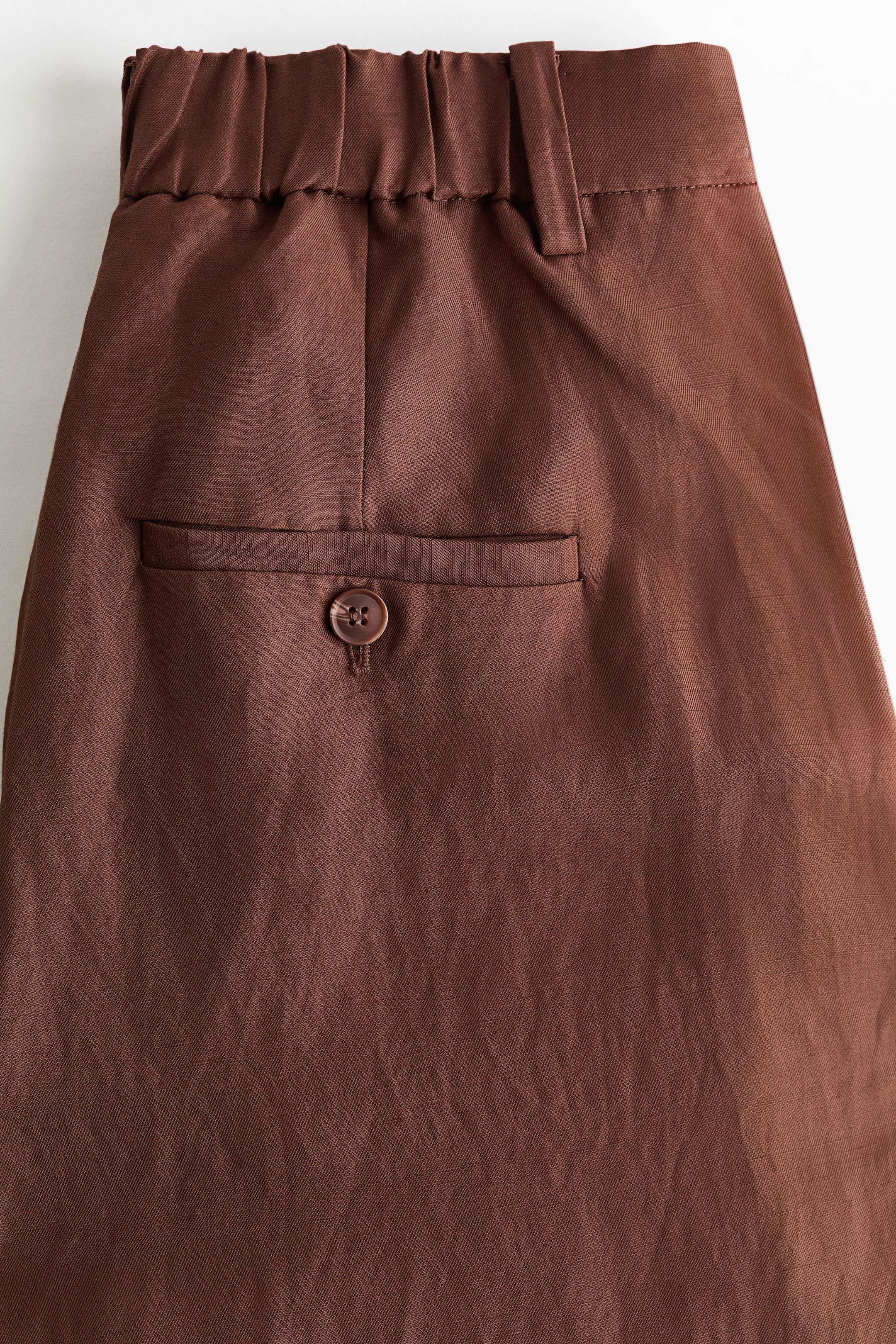 Wide-Leg Linen-Blend Pants