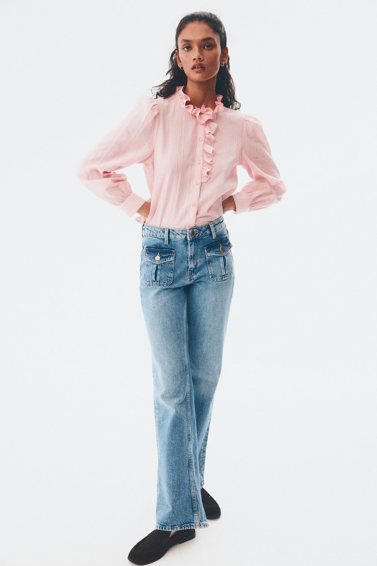 Ruffle-Collar Cotton Blouse - image 4