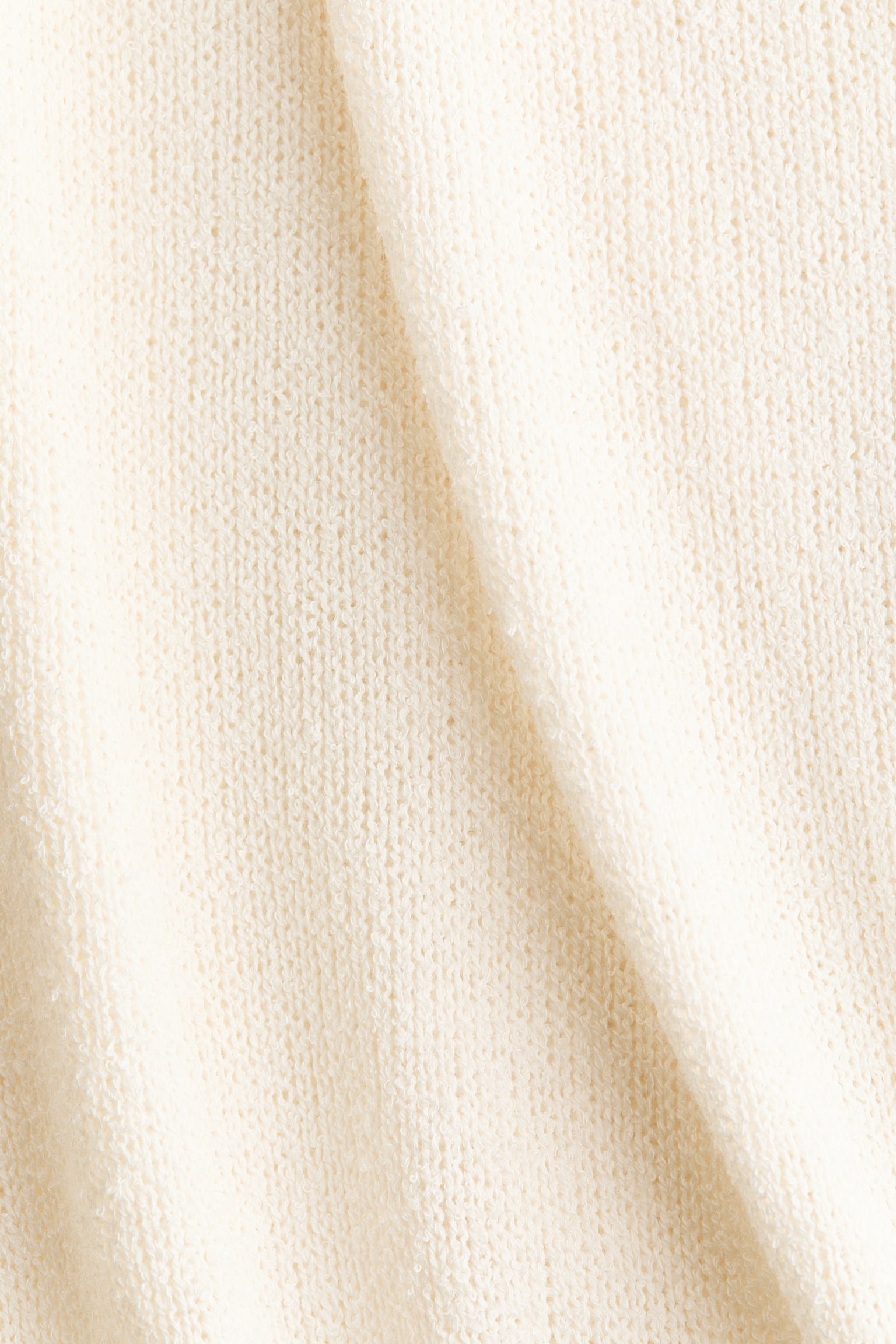 Stickad omlottopp - Crèmevit/Beige/Mörklila - 3