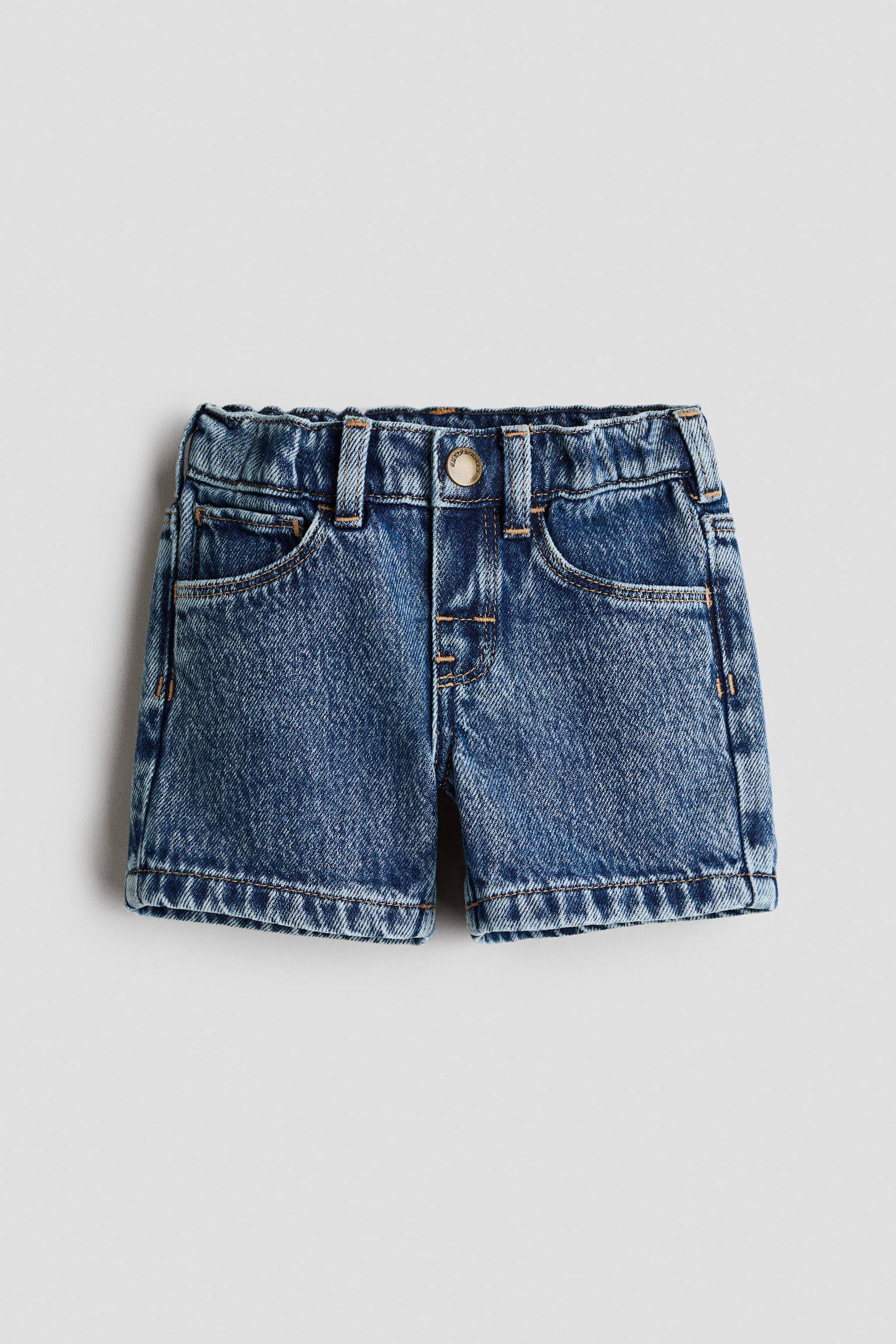 Shorts i denim - Denimblå/Denimblå/Mørkegrå - 1