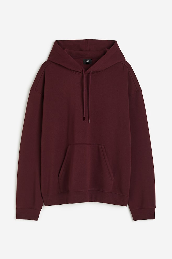 Relaxed Fit Hoodie - Burgundy/Black/White/Light grey marl/dc/dc/dc/dc/dc/dc/dc/dc/dc/dc/dc/dc/dc - 2