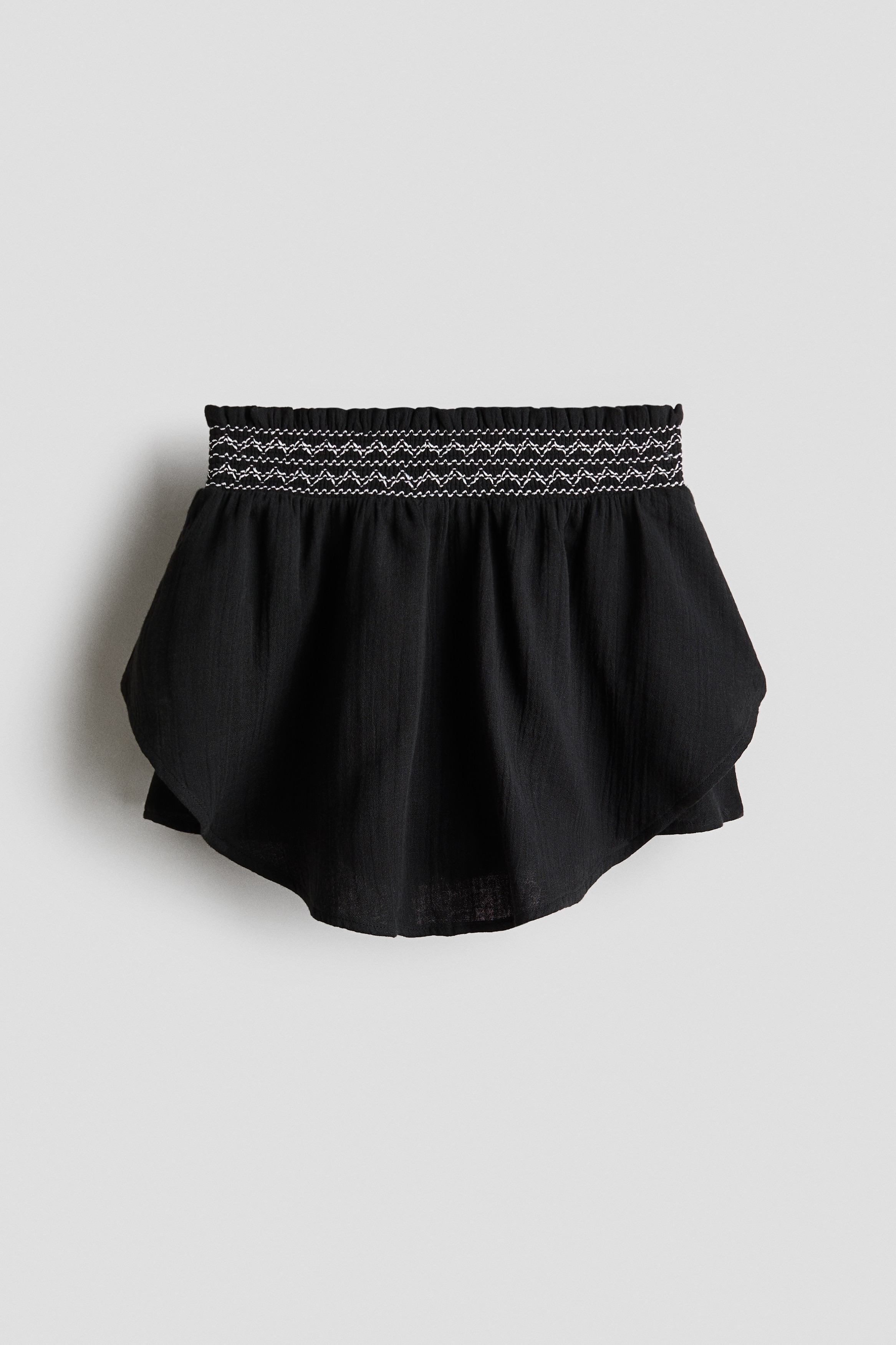Smock-Detail Muslin Skort
