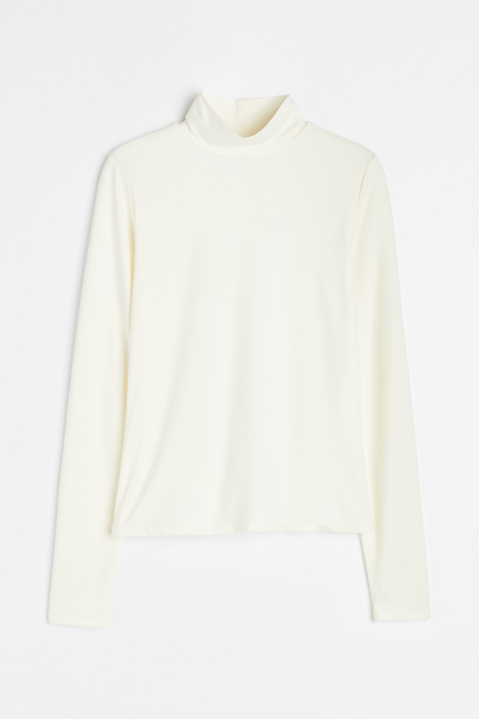 Long Sleeve Jersey Top - Cream - 1