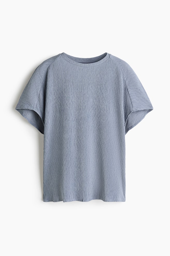 Crinkled top - Dusty blue/Black/Light dusty pink/Dark brown - 1