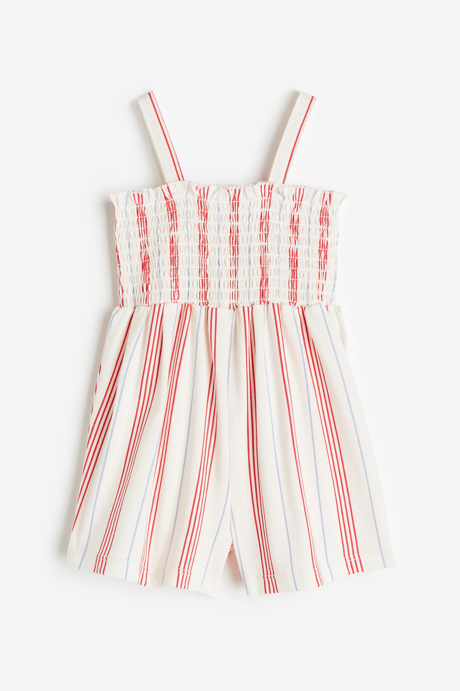 Mono con punto smock - Blanco/Rayado - 1