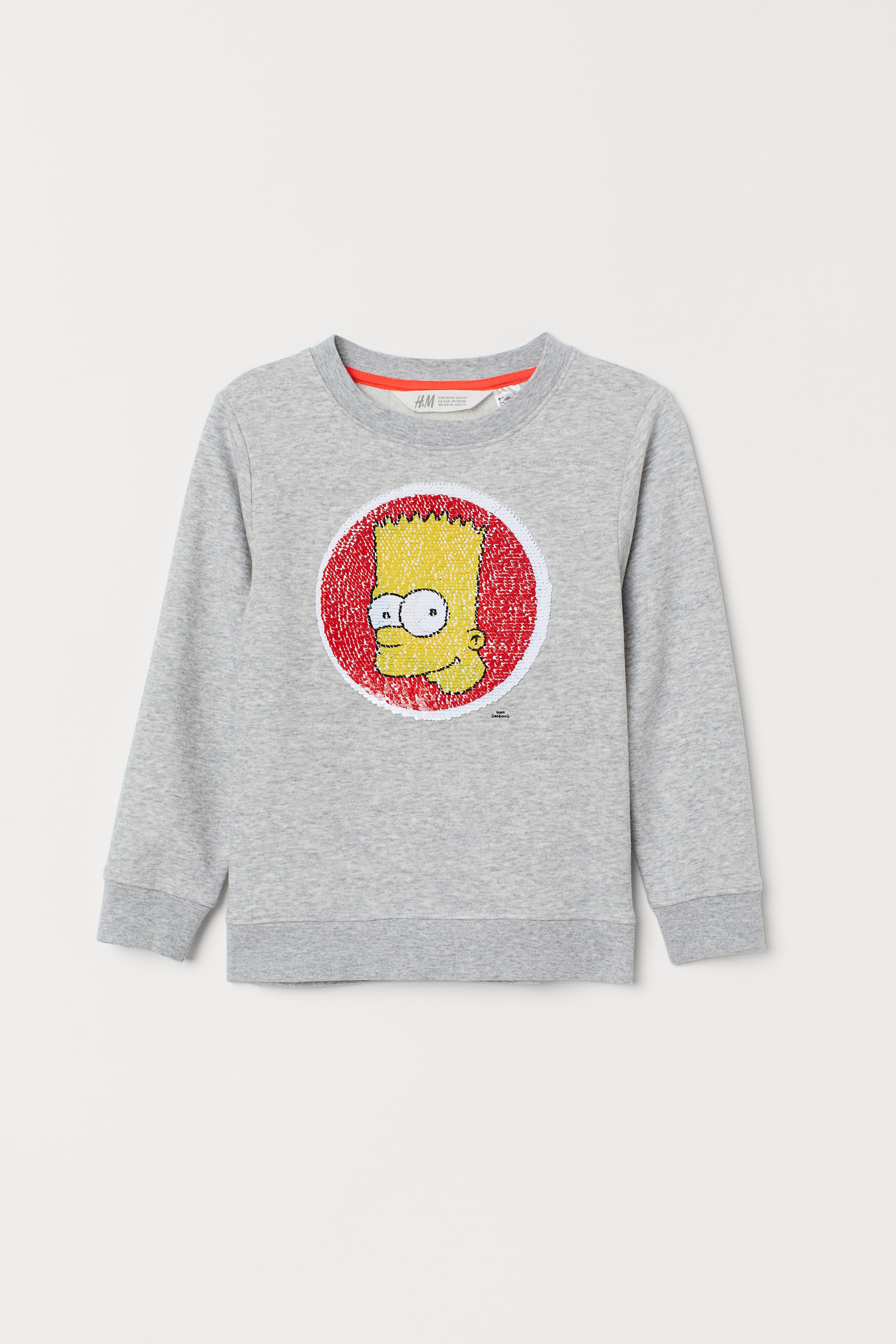 Größeres Bild ansehen: Shirt mit Paillettenmotiv - Graumeliert/Die Simpsons - Kids | H&M DE 2