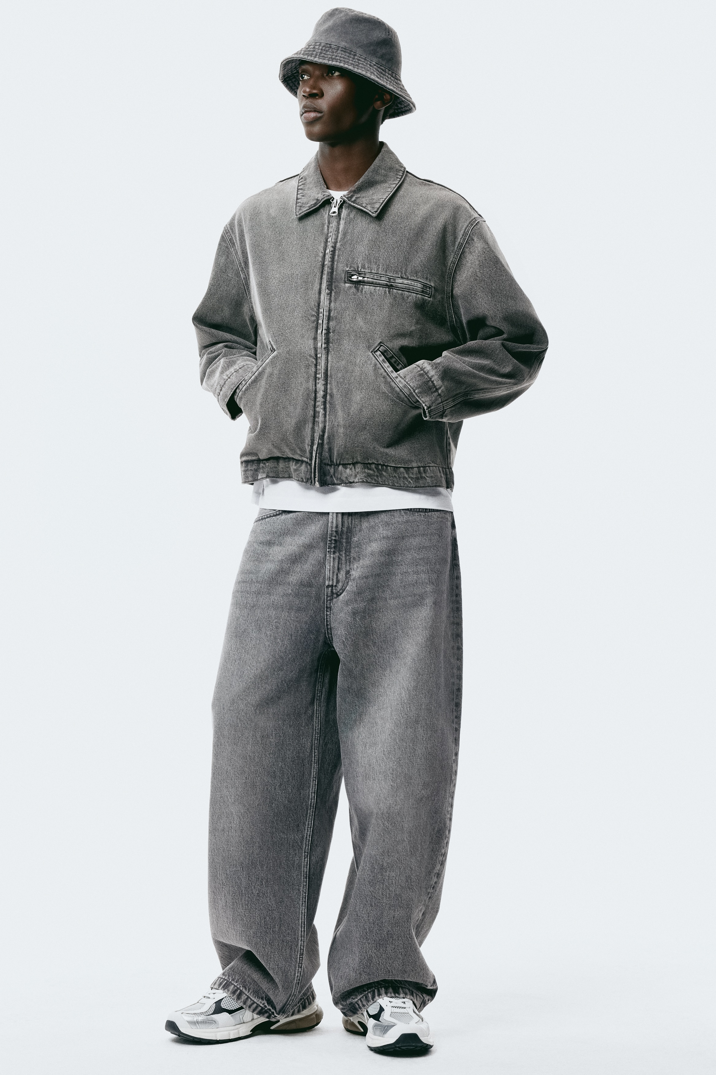 スーパーバギーデニム - デニムグレー - Men | H&M JP