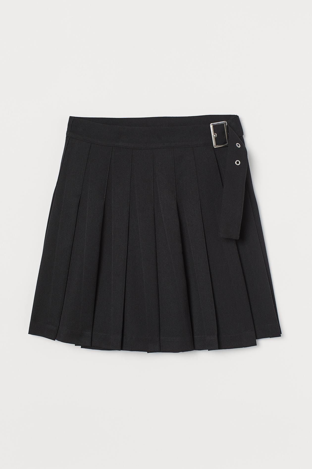 Pleated Skirt - High waist - Mini - Black - Ladies | H&M US