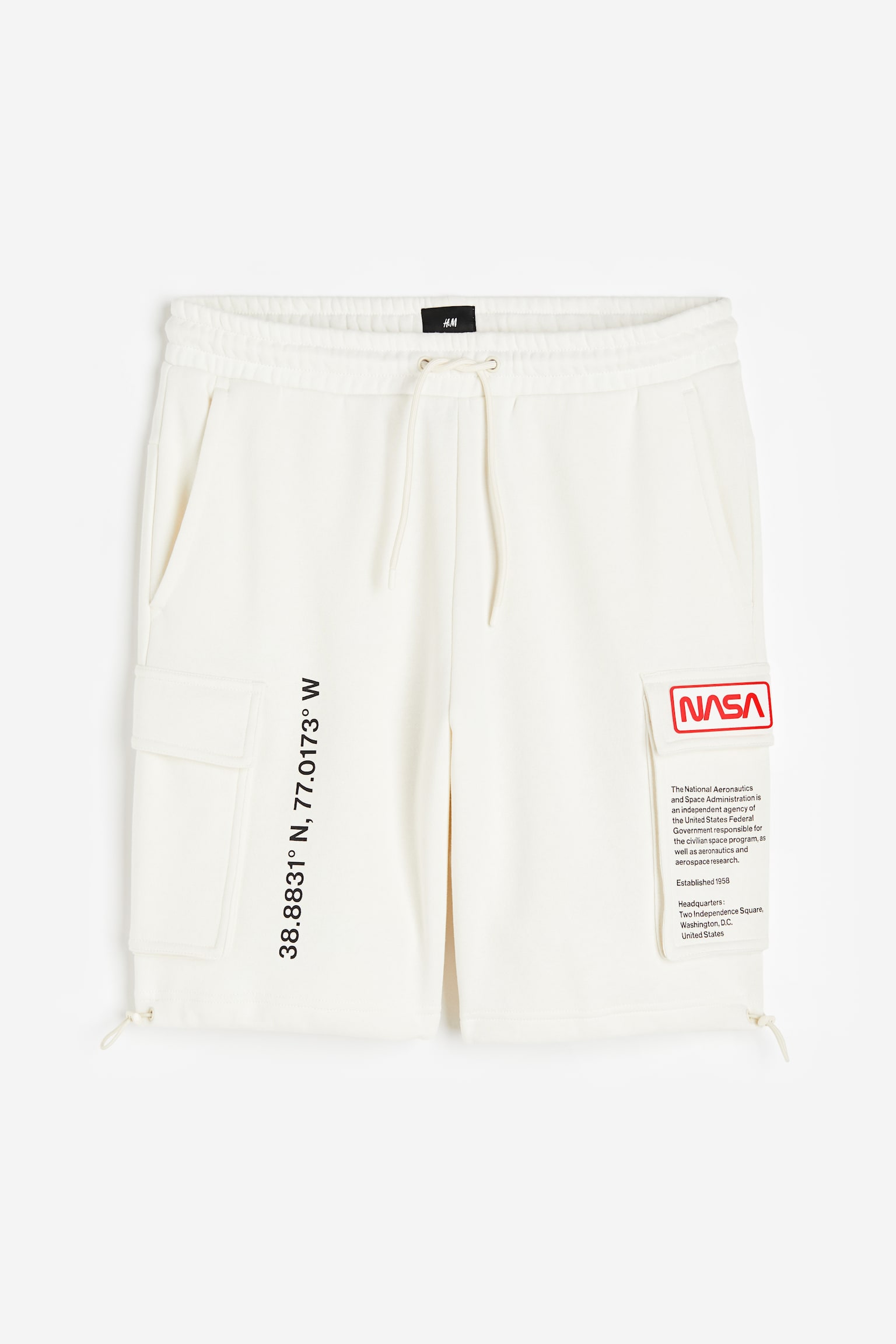 Print Sweat Shorts - Cream/NASA/Black/NASA - 1