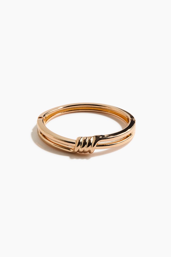 Hinged Bangle Bracelet - Gold-colored - 1