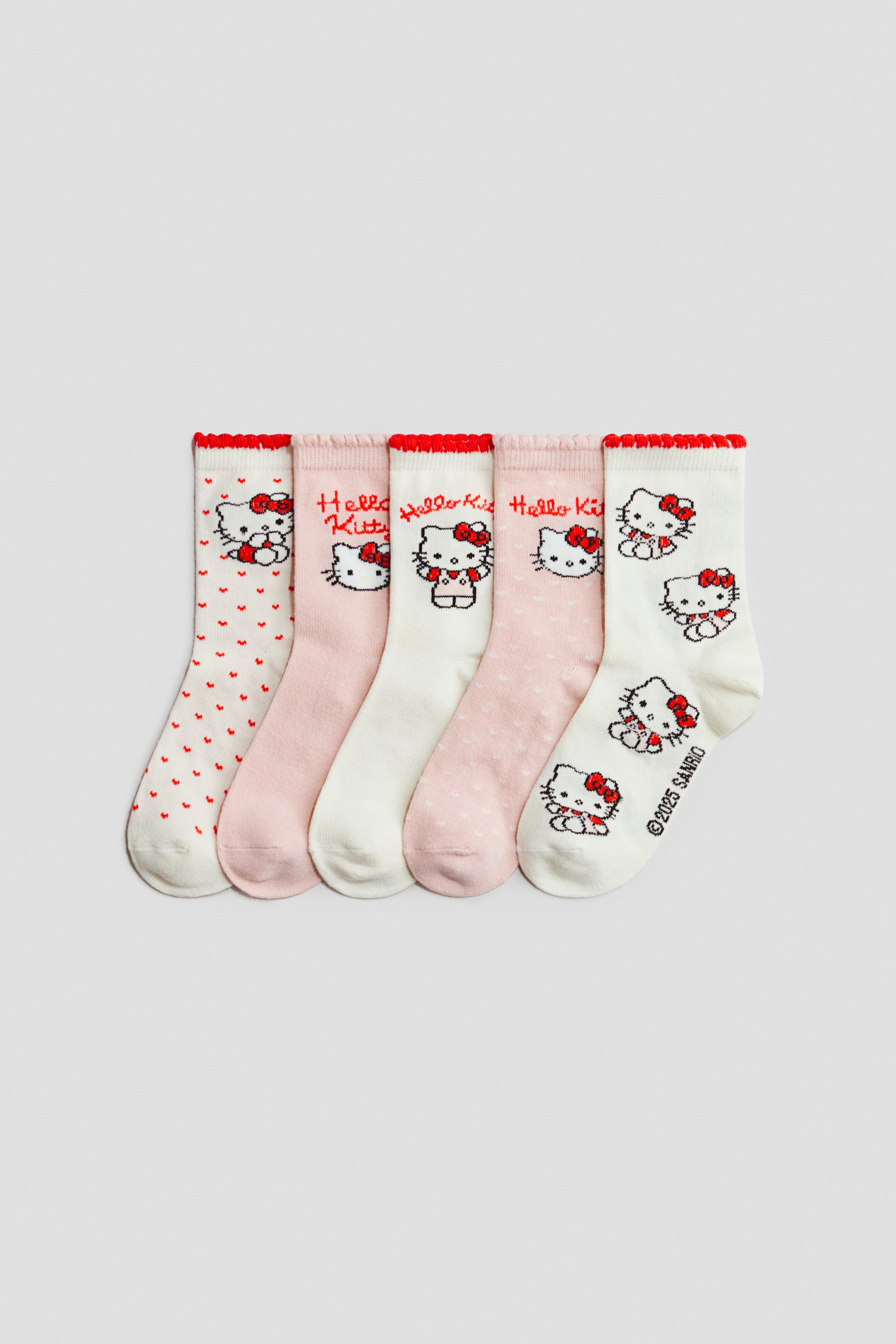 Ampliar la imagen: 5-pack Calcetines con diseño - Blanco/Hello Kitty - Kids | H&M MX 1