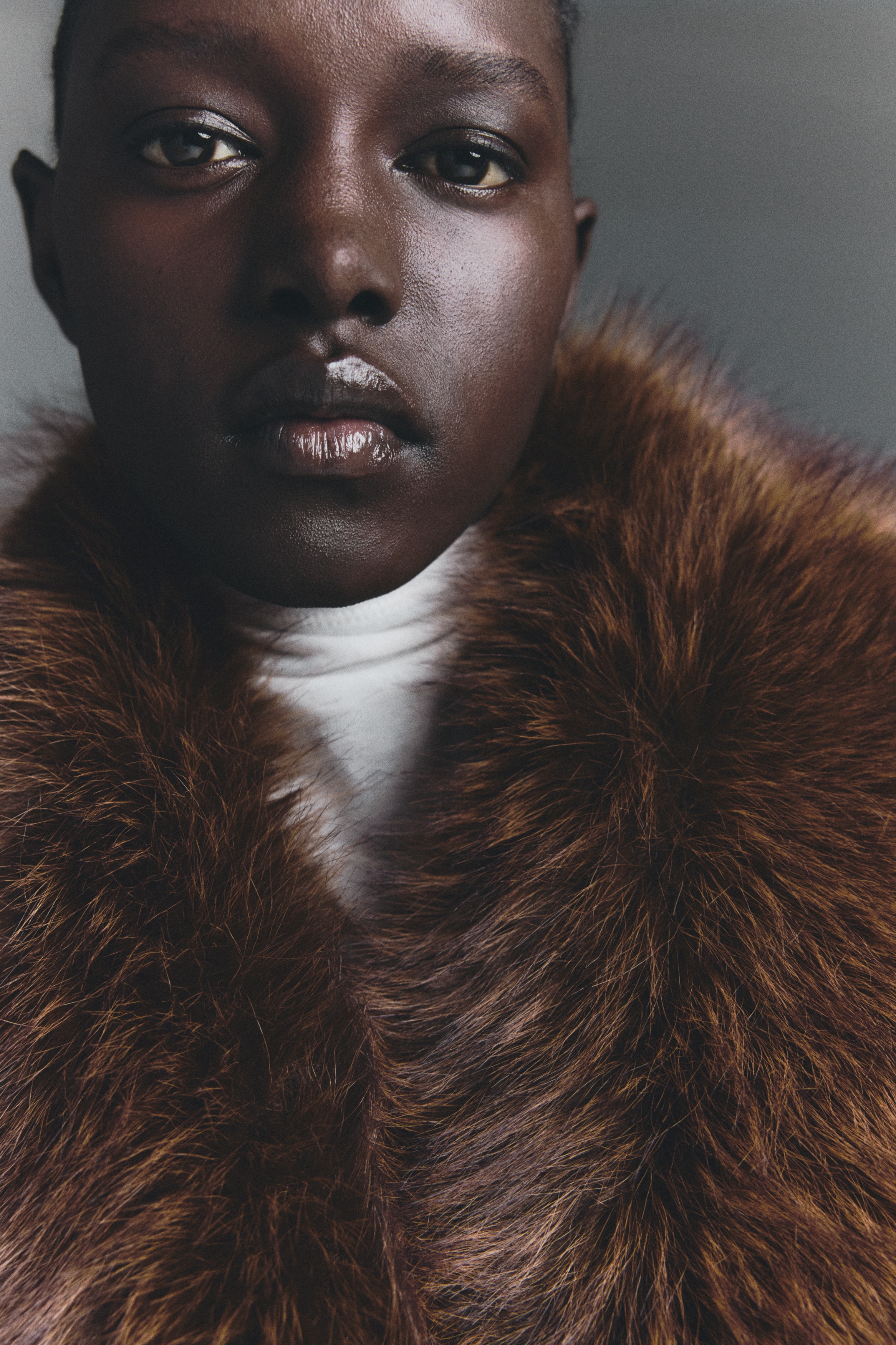 Σταυρωτό παλτό - Σκούρο γκρι μελανζέ/Μαύρο/Σκούρο καφέ