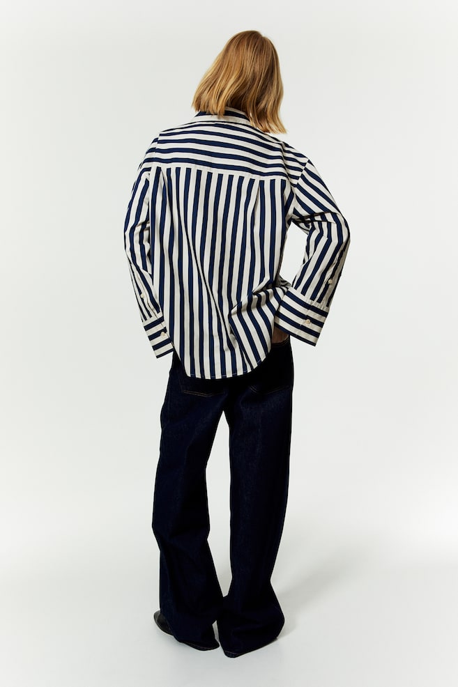 Striped cotton shirt - Dark blue/Striped - 6