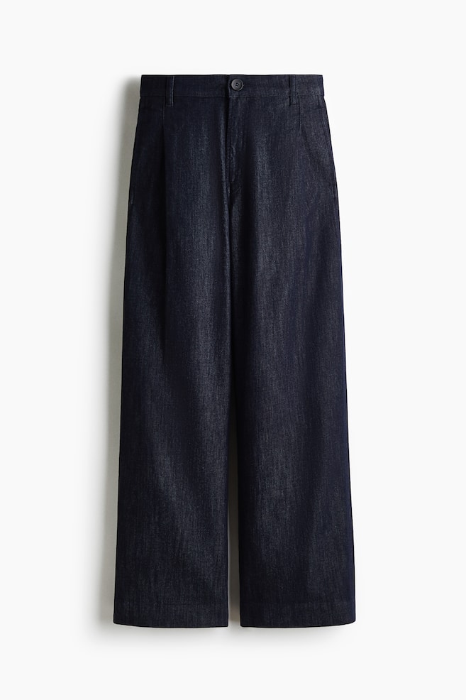 Wide Regular Jeans - Dark denim blue - 1
