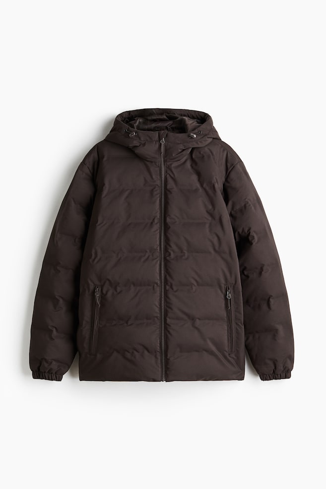 Piumino imbottito idrorepellente Regular Fit - Marrone scuro/Verde kaki/Nero - 1