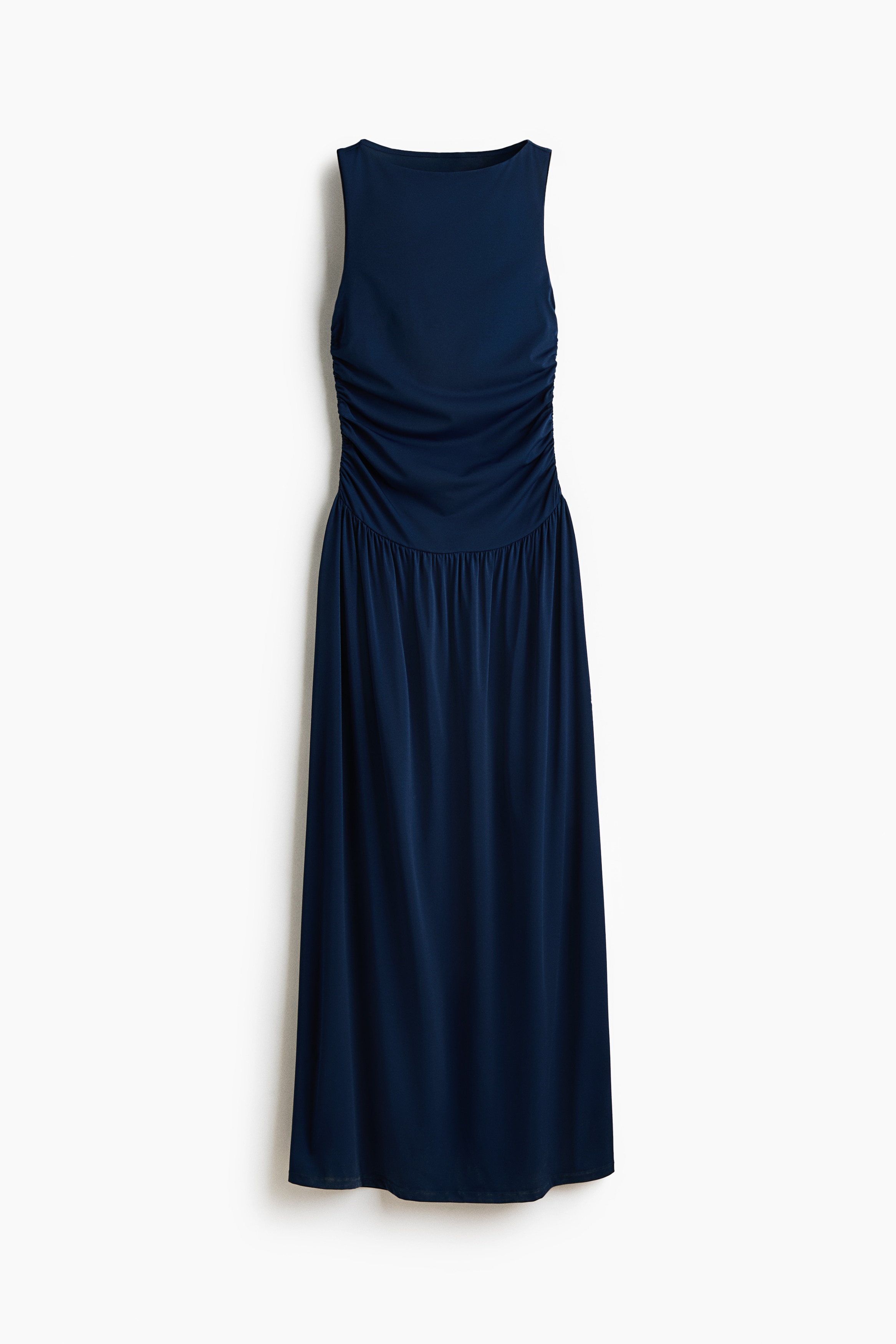 Draped jersey dress - Navy blue