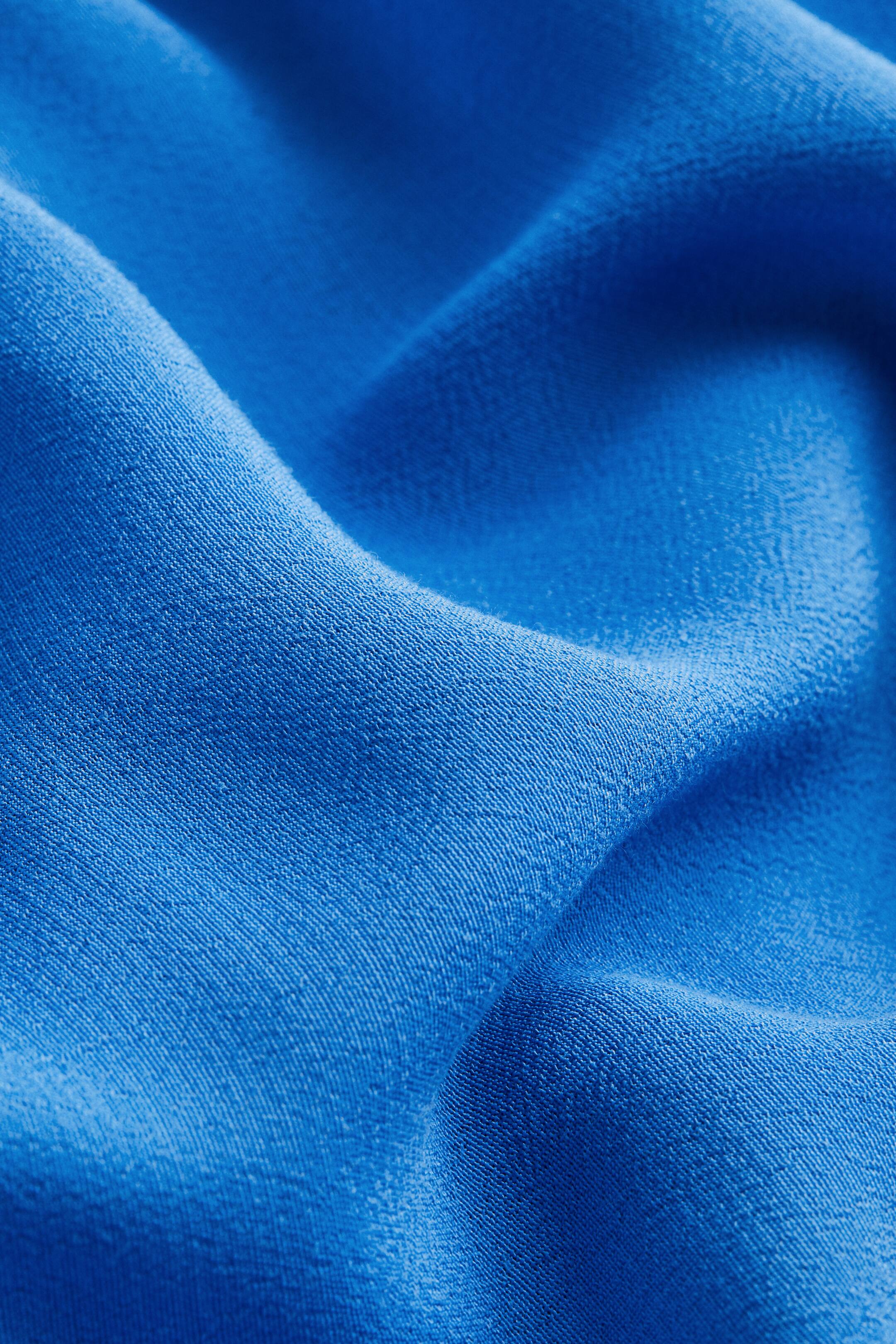 View larger image: Voluminous frill-trimmed dress - Bright blue - Ladies | H&M IN 2