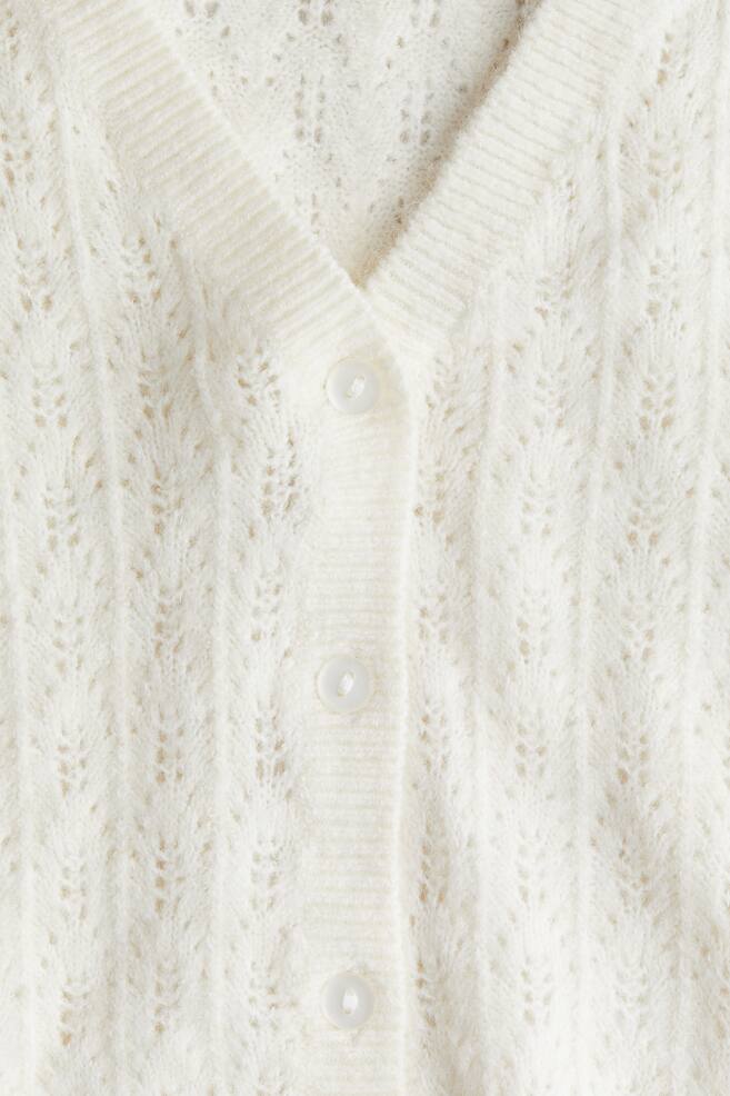 Girls Pointelle Cardigan-Cream main image 1