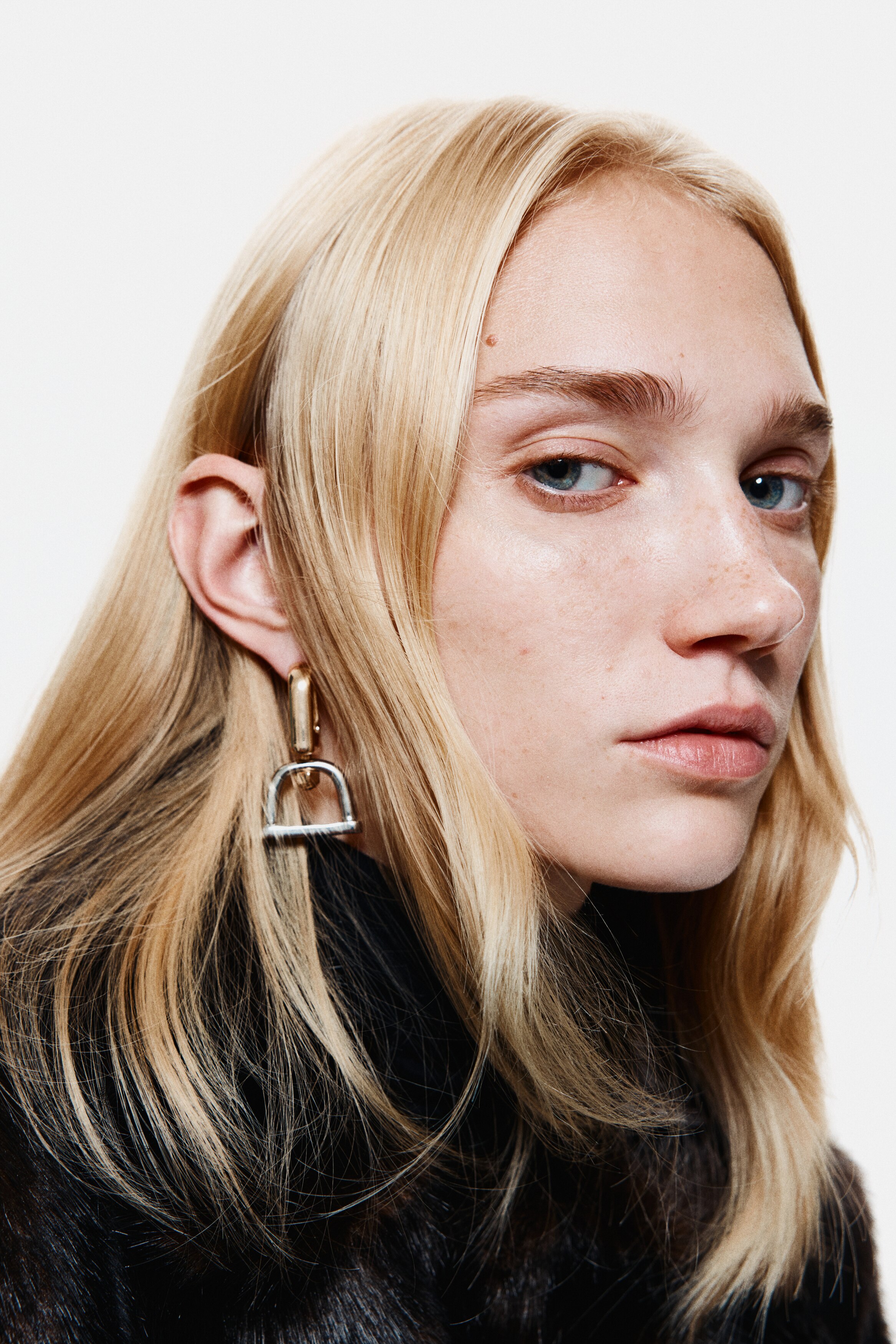 Two-tone earrings