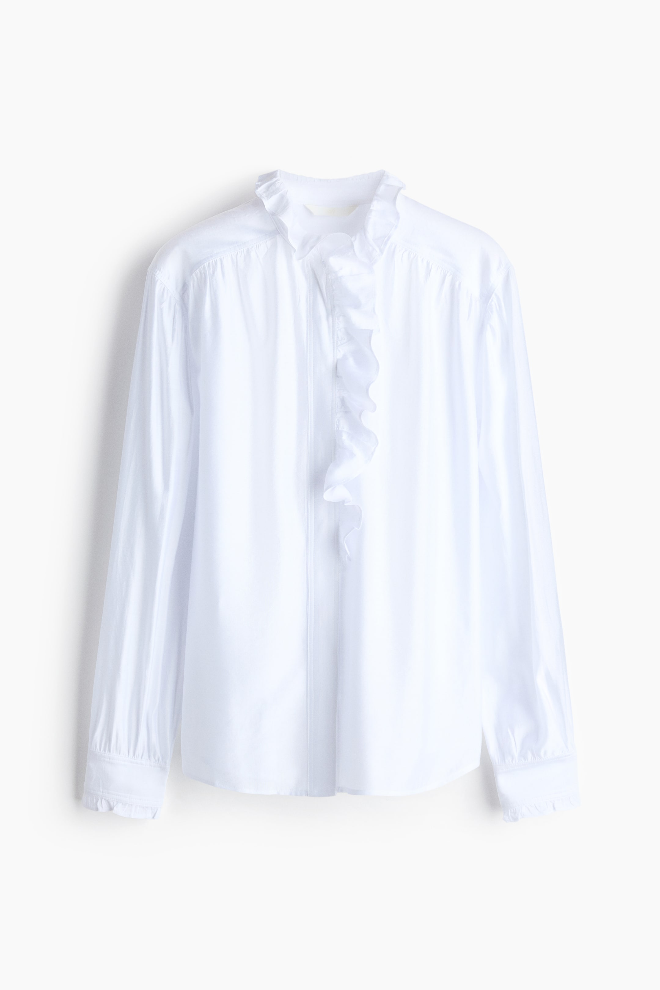 Ruffled Button-Front Blouse