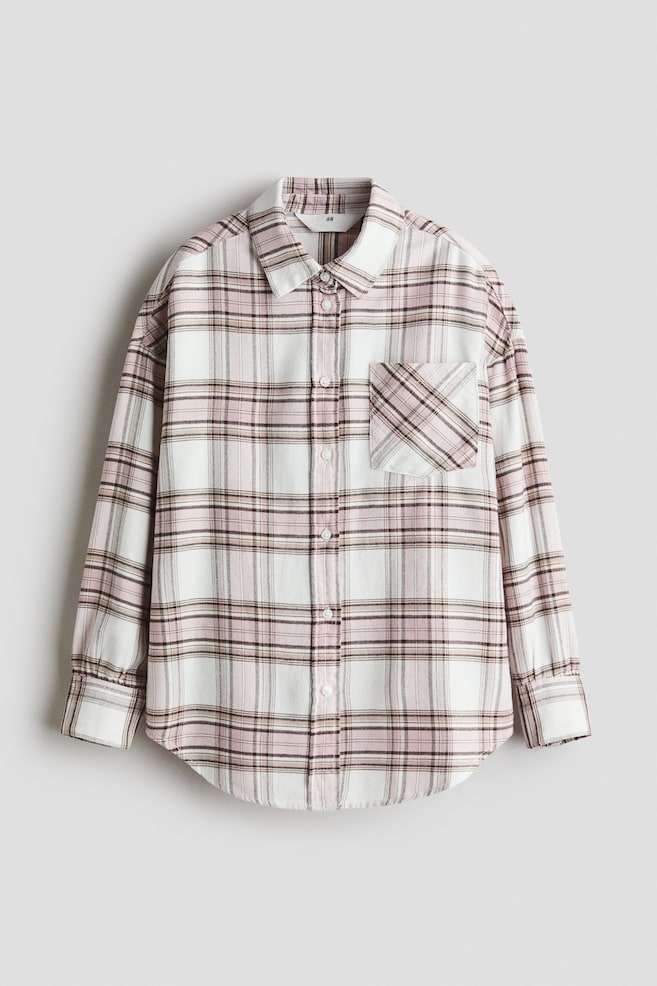 Camisa de franela - Blanco/Cuadros/Azul claro/Cuadros - 1