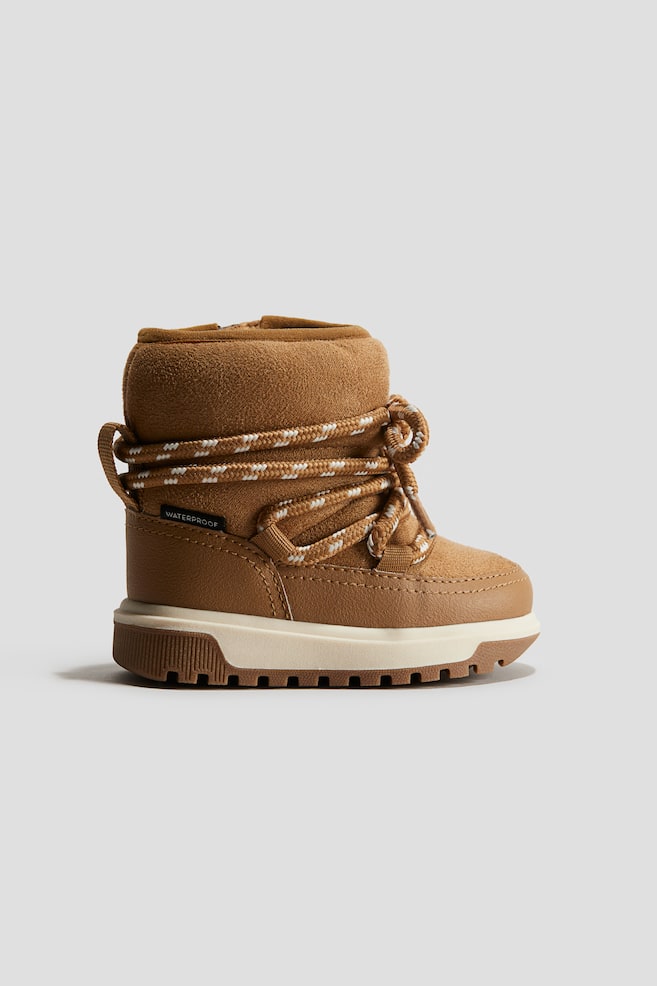 Waterproof Snow Boots - Brown - 1