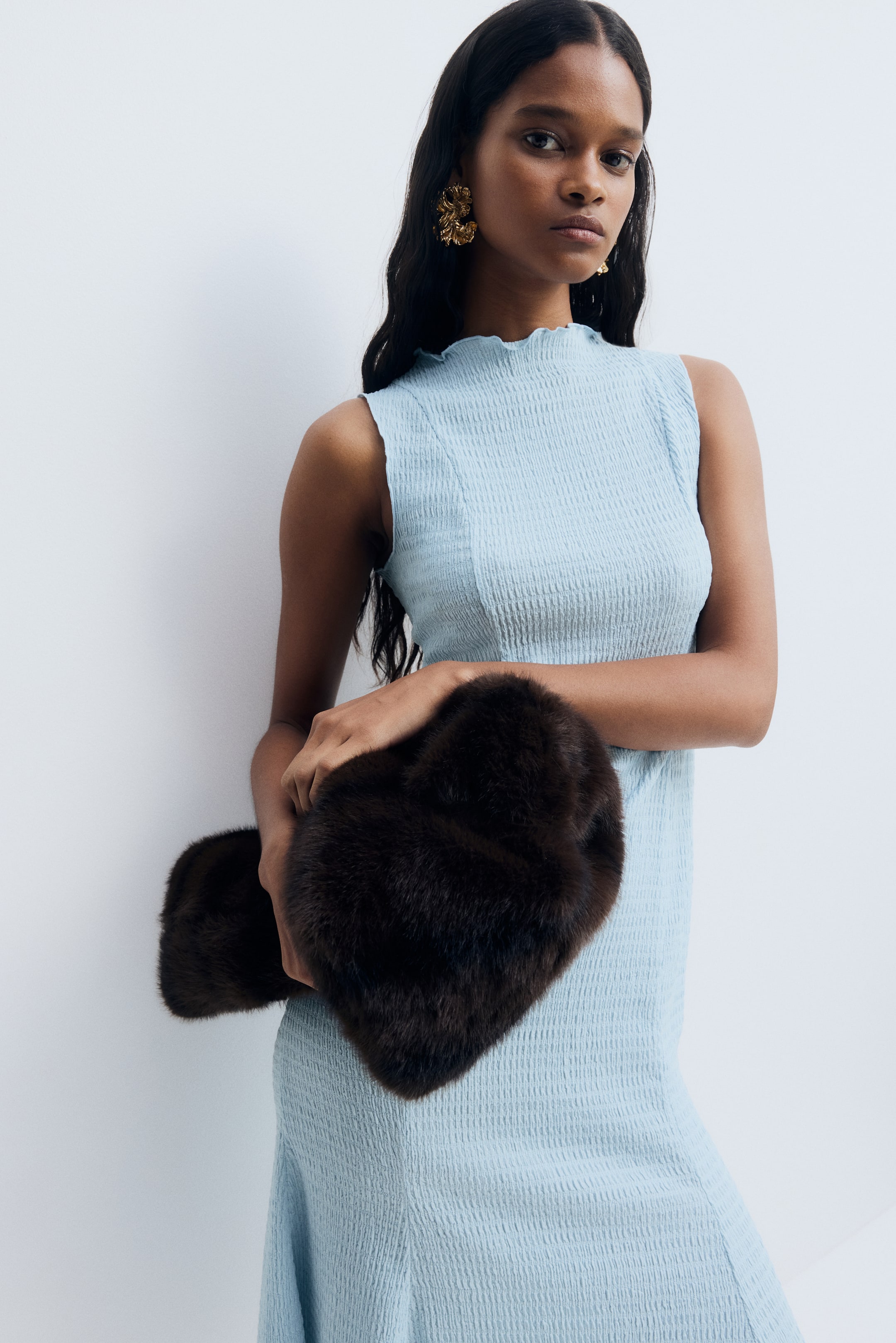 View larger image: Smocked dress - Light blue - Ladies | H&M IN 2